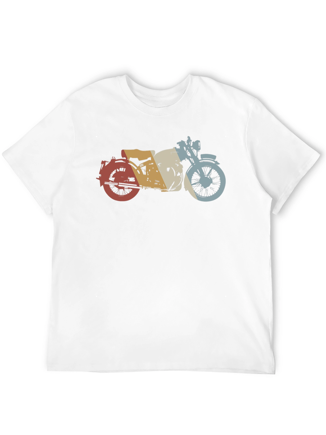 Black Retro Motorcycle Graphic Tee - Vintage Style Black T-Shirt view 12