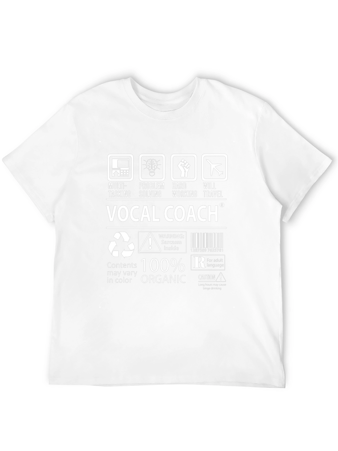 Black Vocal Coach T-Shirt - Multi-Tasking, Problem Solving, Hard Working view 12