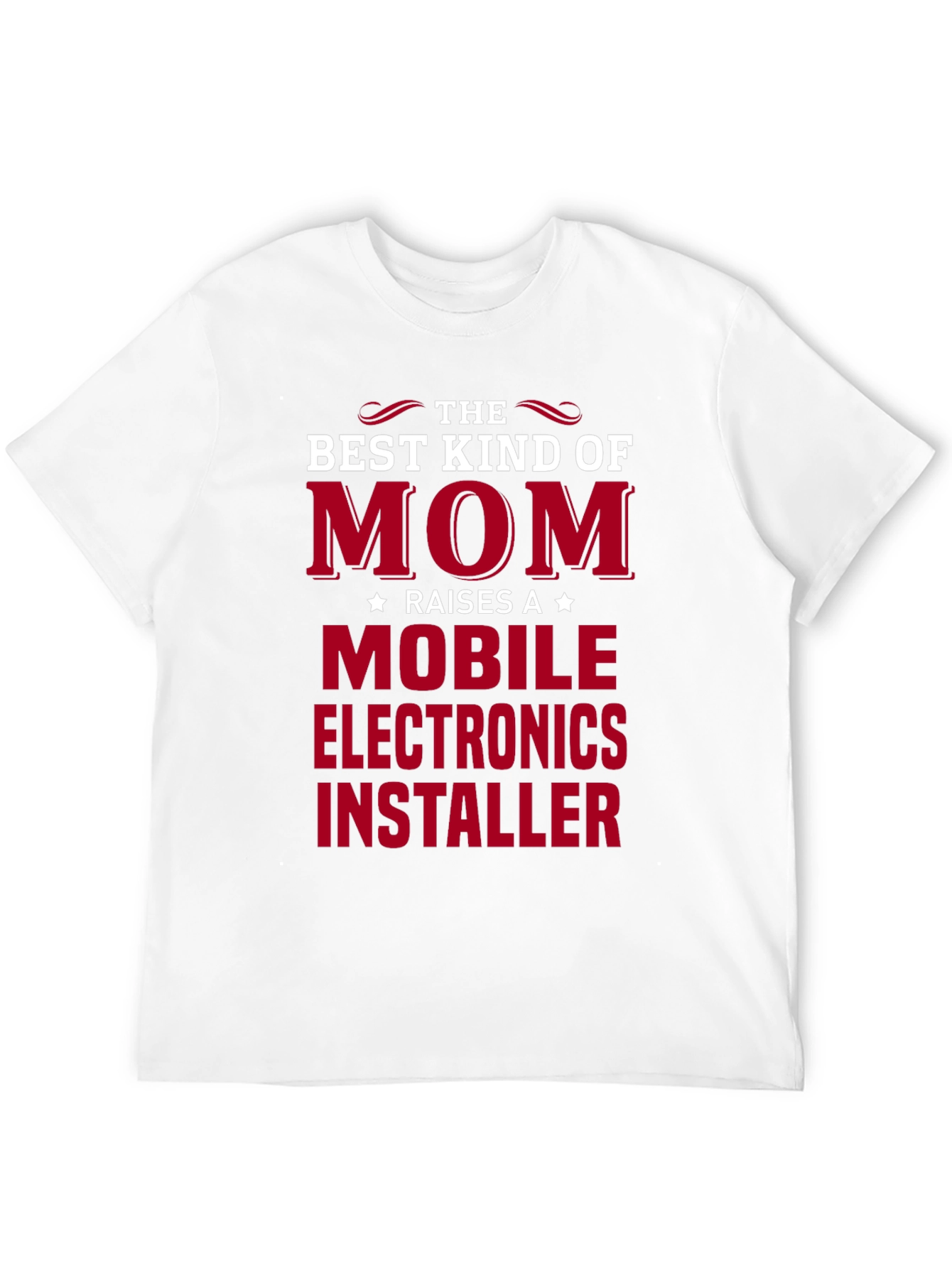 Black Best Kind of Mom Mobile Electronics Installer T-Shirt view 12
