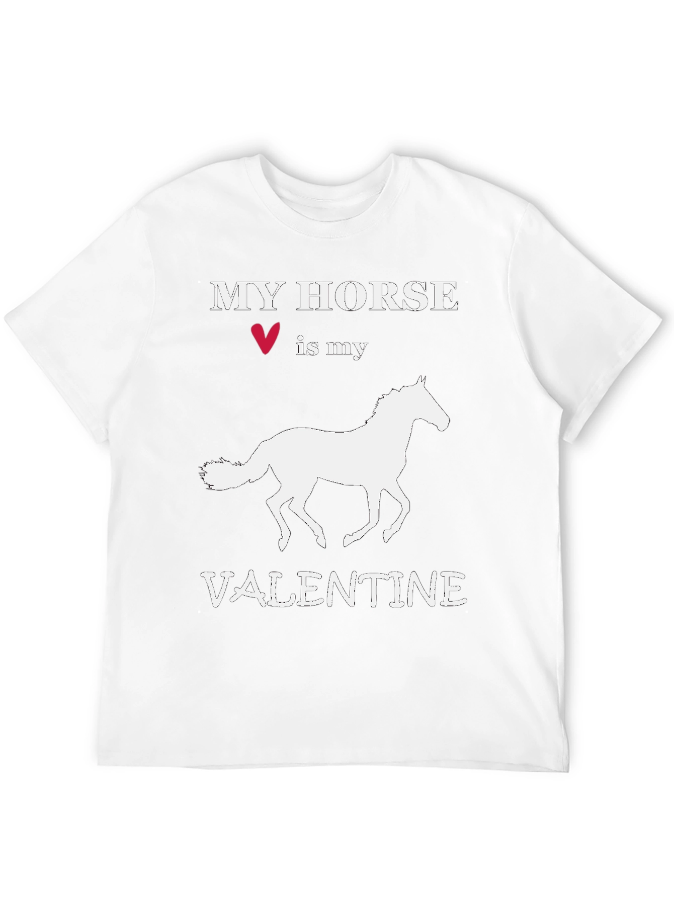 Black My Horse is My Valentine T-Shirt view 12