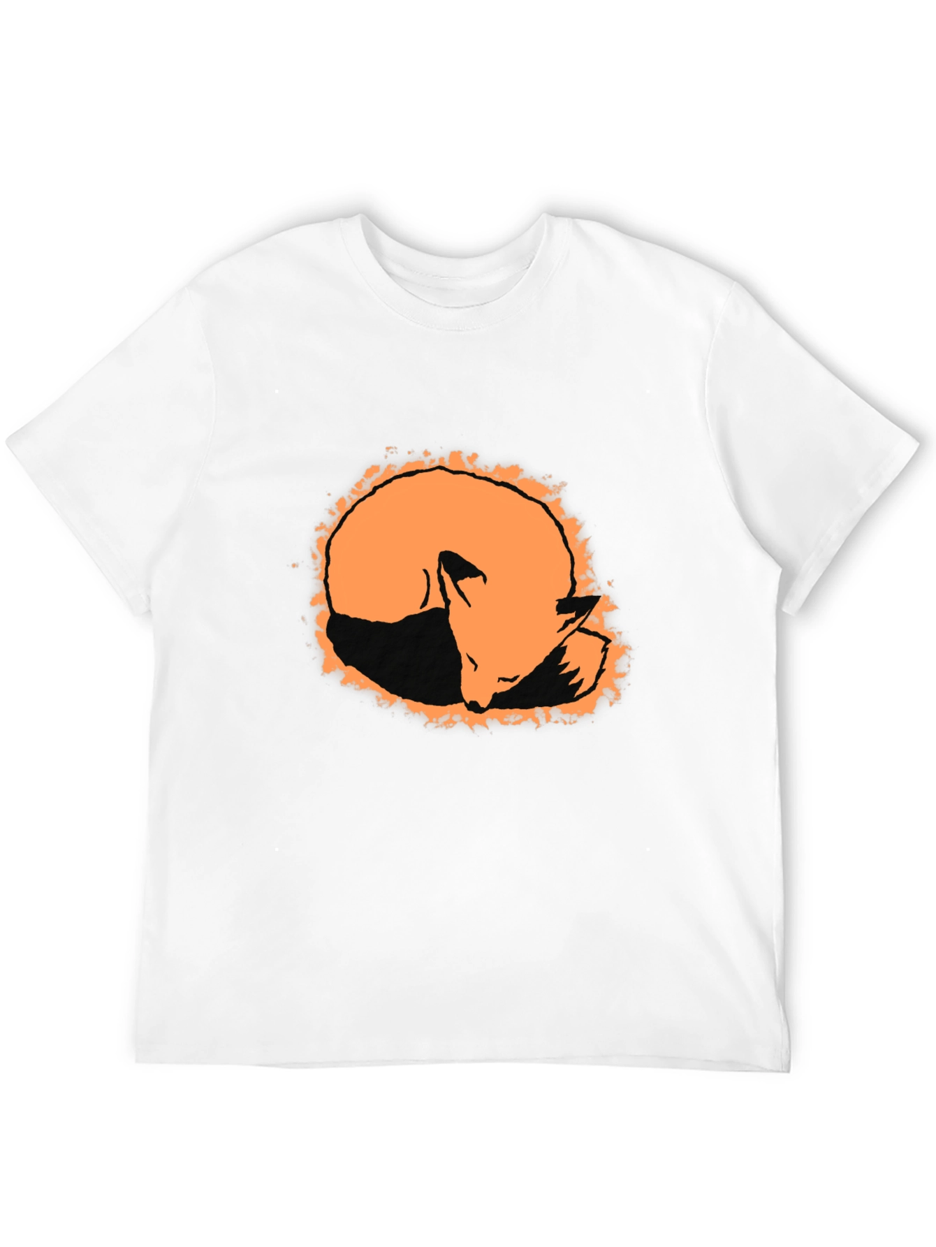 Black Fox Silhouette Graphic Tee - Black view 12