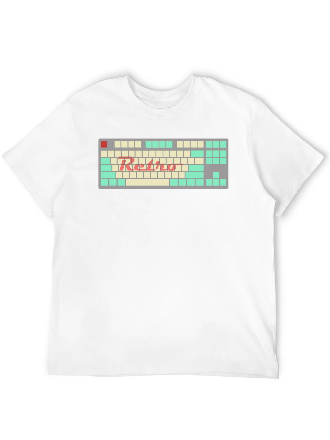 Black Retro Keyboard T-Shirt - Gamer Style view 12