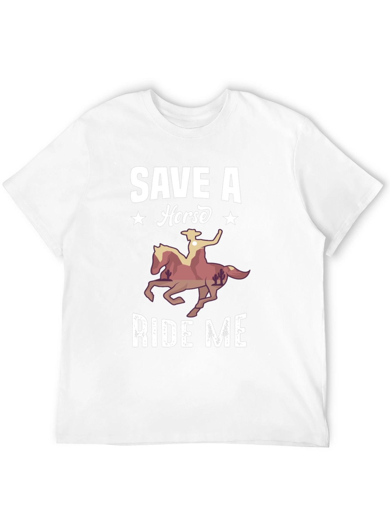 Black Save A Horse Ride Me T-Shirt - Novelty Graphic Tee view 12