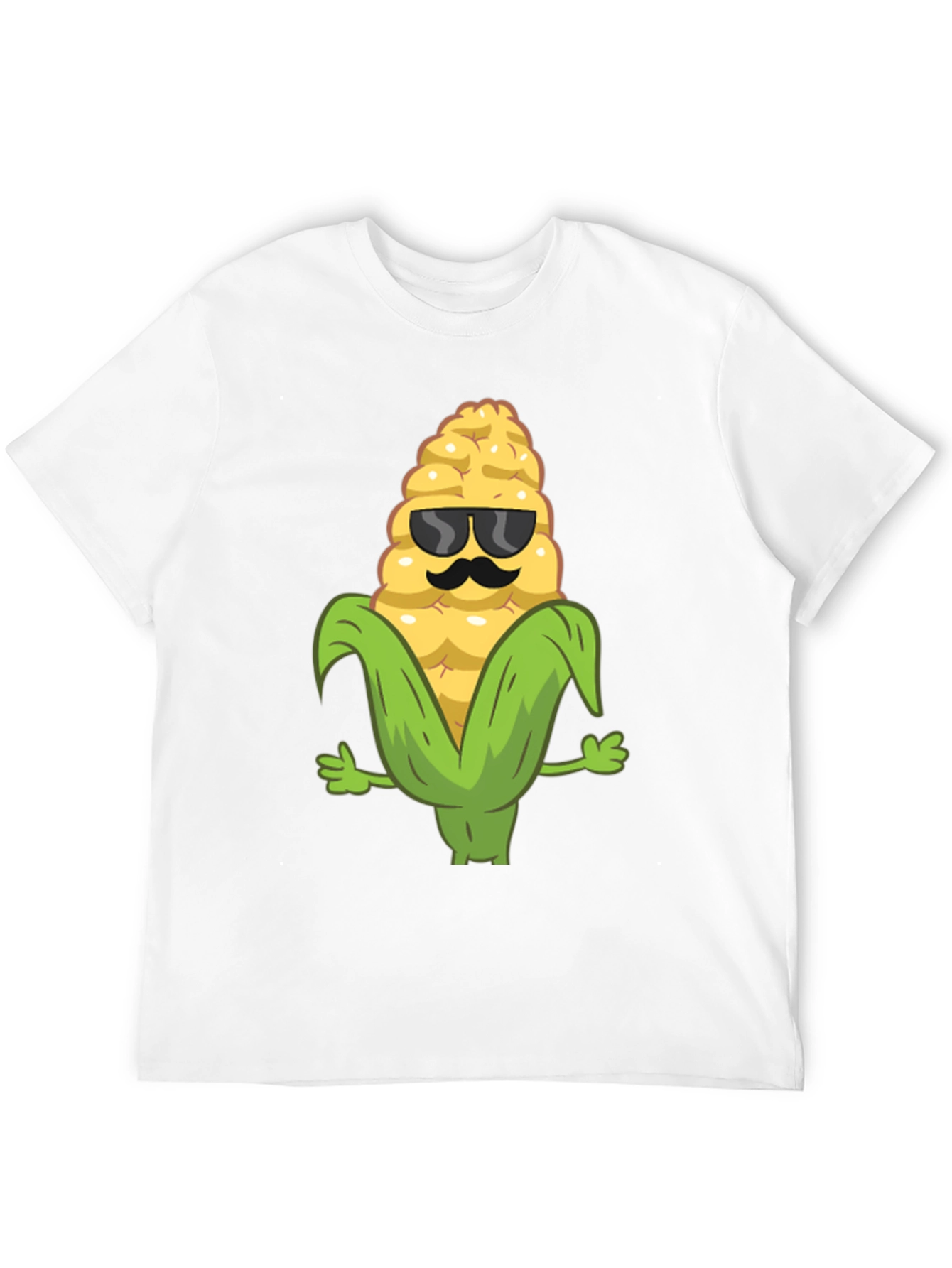 Black Cool Corn Graphic Tee - Black Cotton T-Shirt view 12