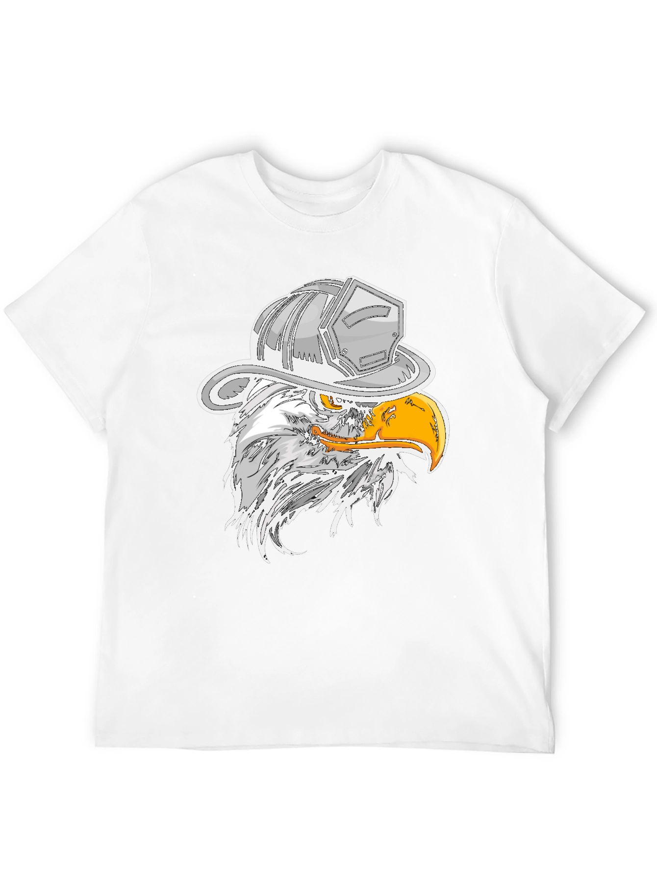Black Eagle Firefighter Helmet Graphic T-Shirt view 12