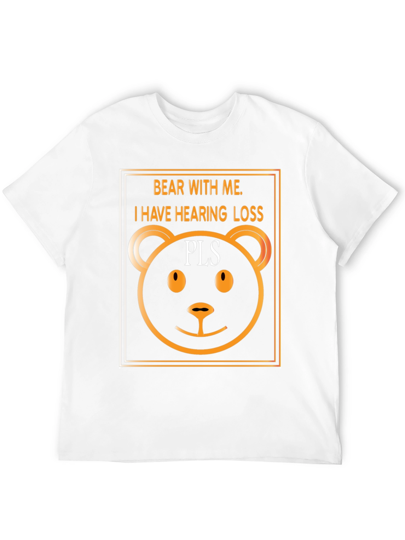 Black Bear With Me Hearing Loss T-Shirt view 12