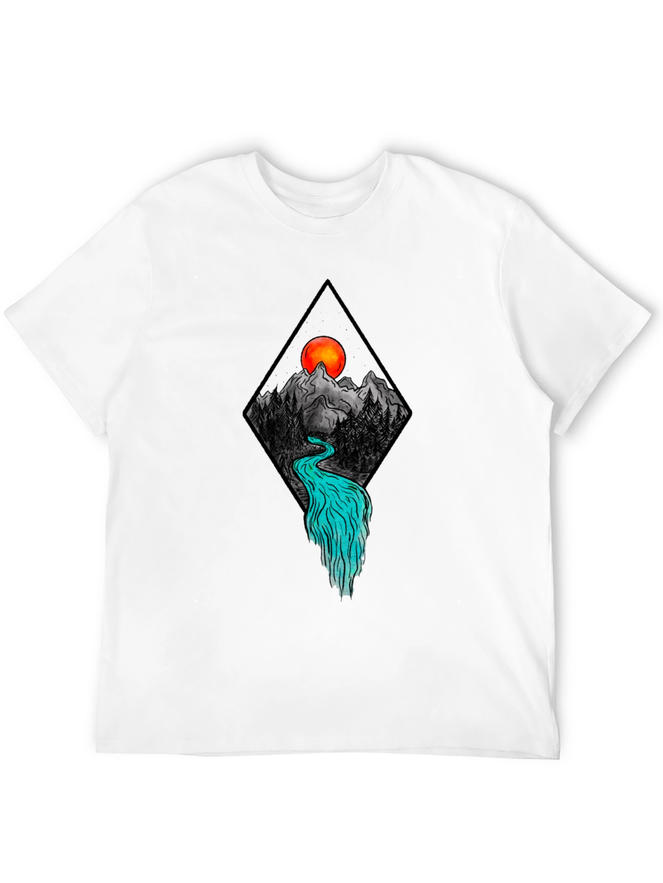 Black Mountain River Graphic Tee - Black view 12