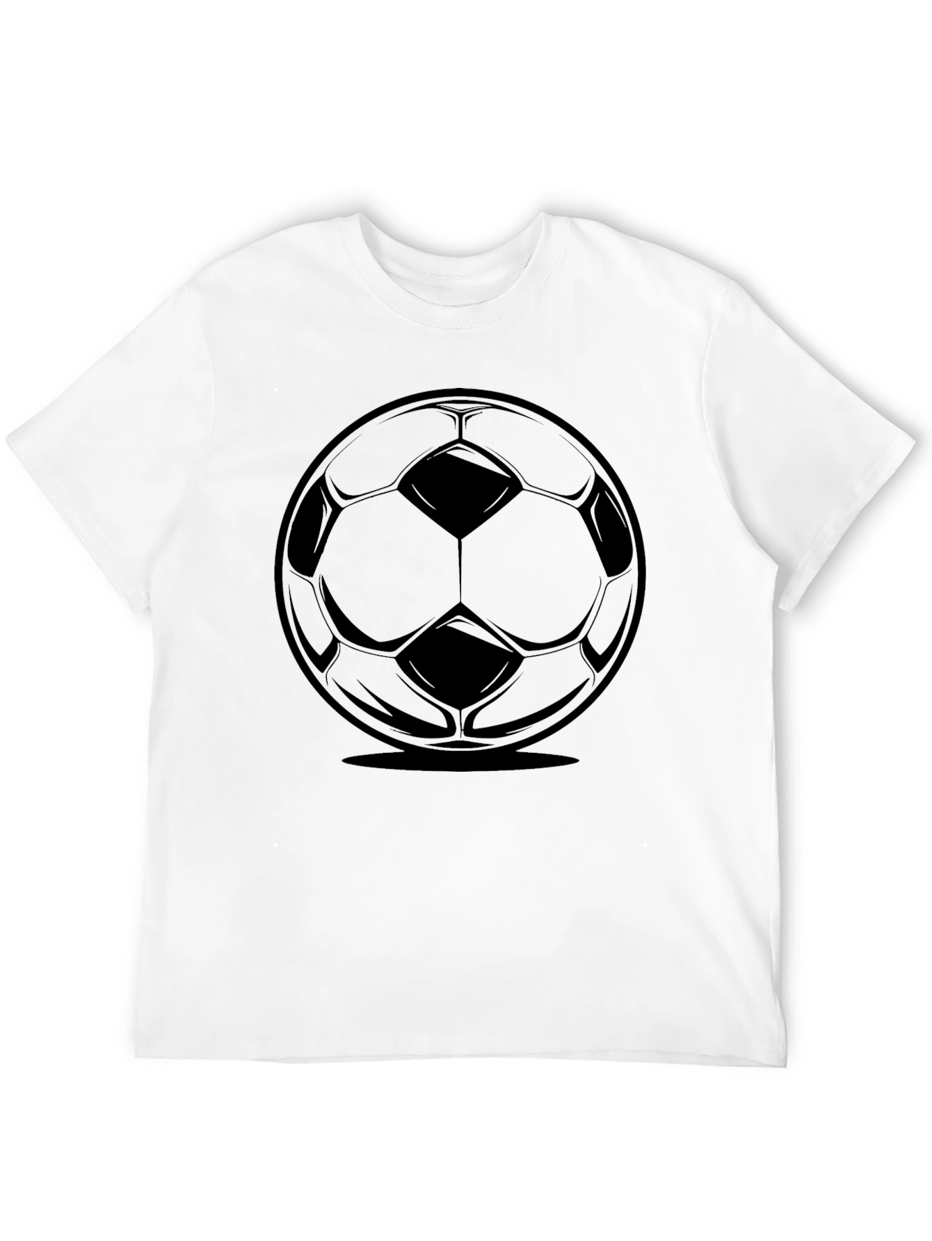 Black Black Soccer Ball Graphic Tee - Stylish Sportswear view 12
