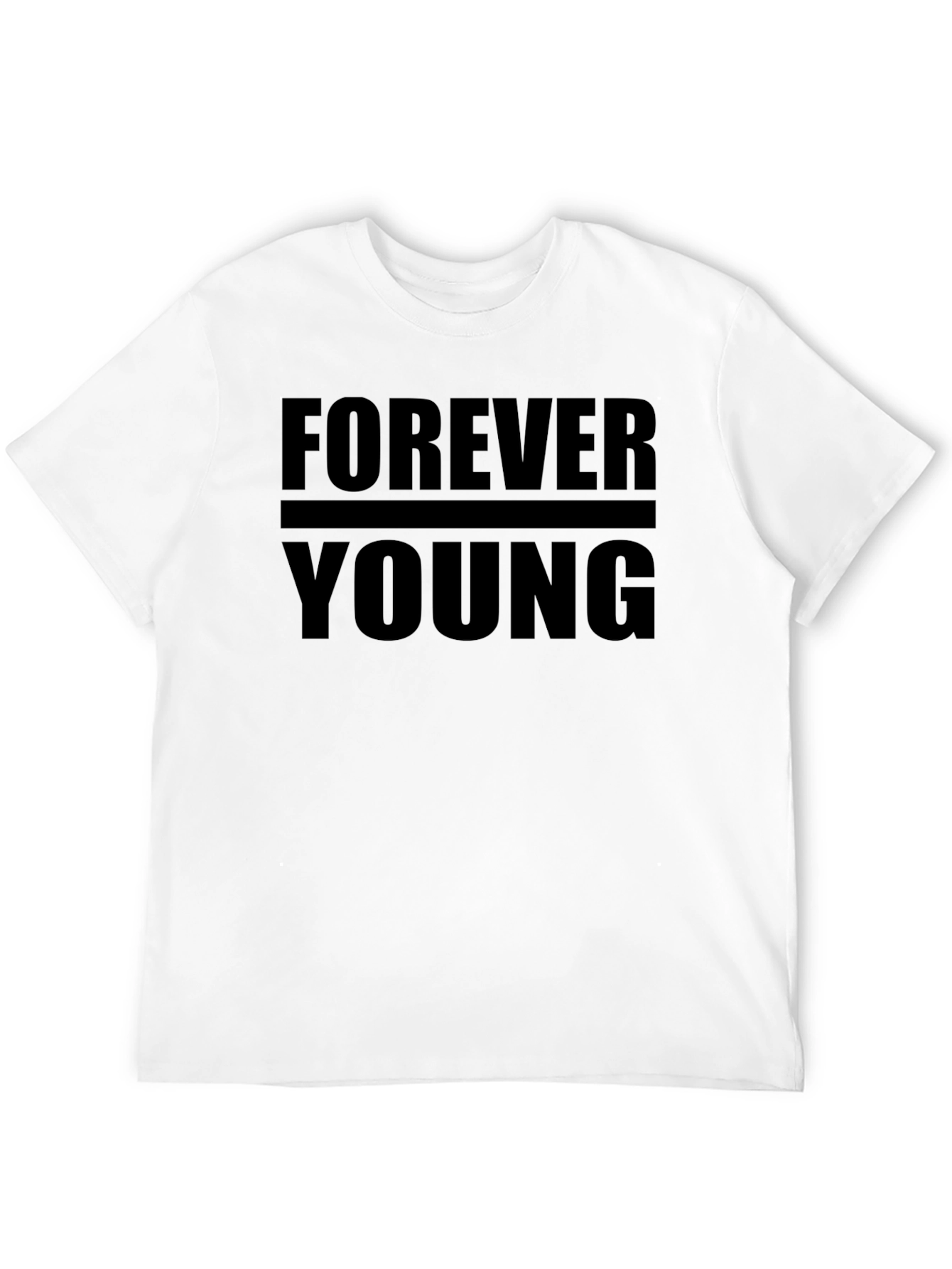Forever Young Black Graphic Tee Shirt - 12