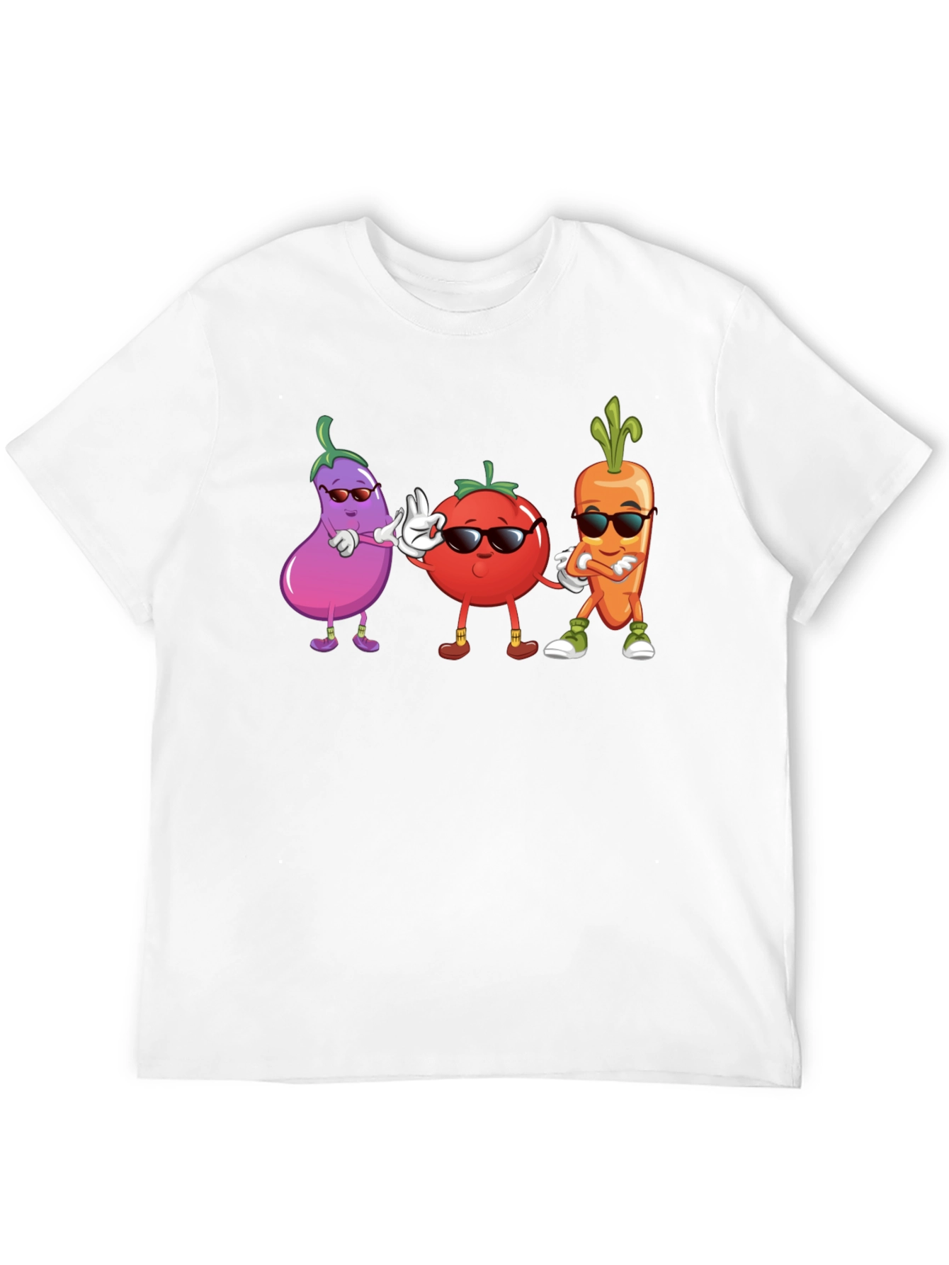 Black Cool Veggie Squad Black T-Shirt view 12