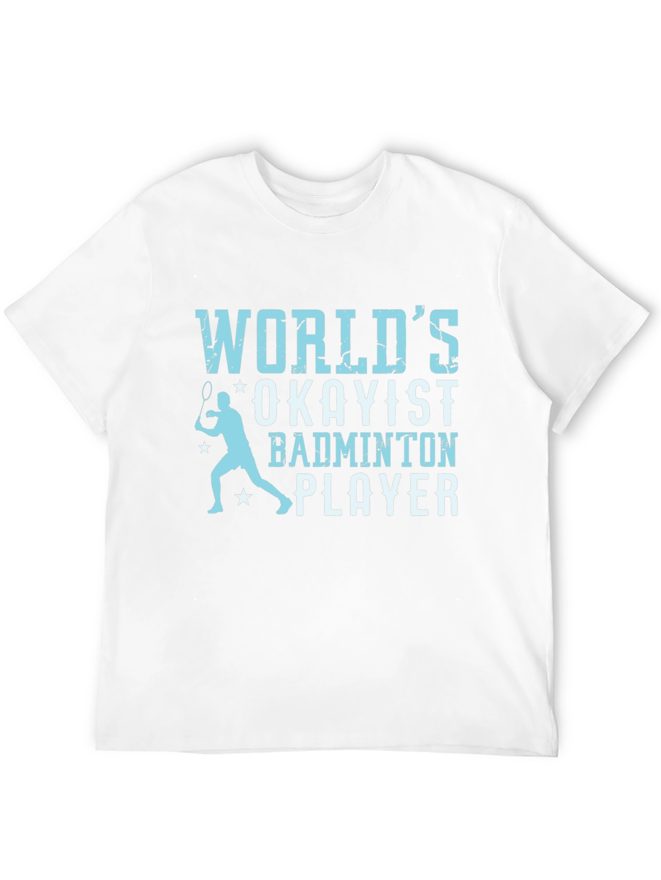 Black World's Okayist Badminton Player T-Shirt view 12