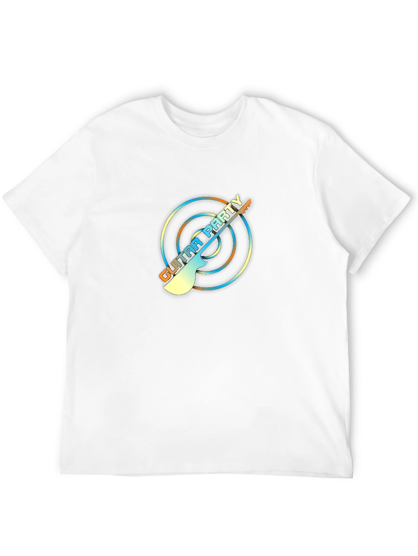 Black Guitar Party Graphic Tee - Black Unisex T-Shirt view 12