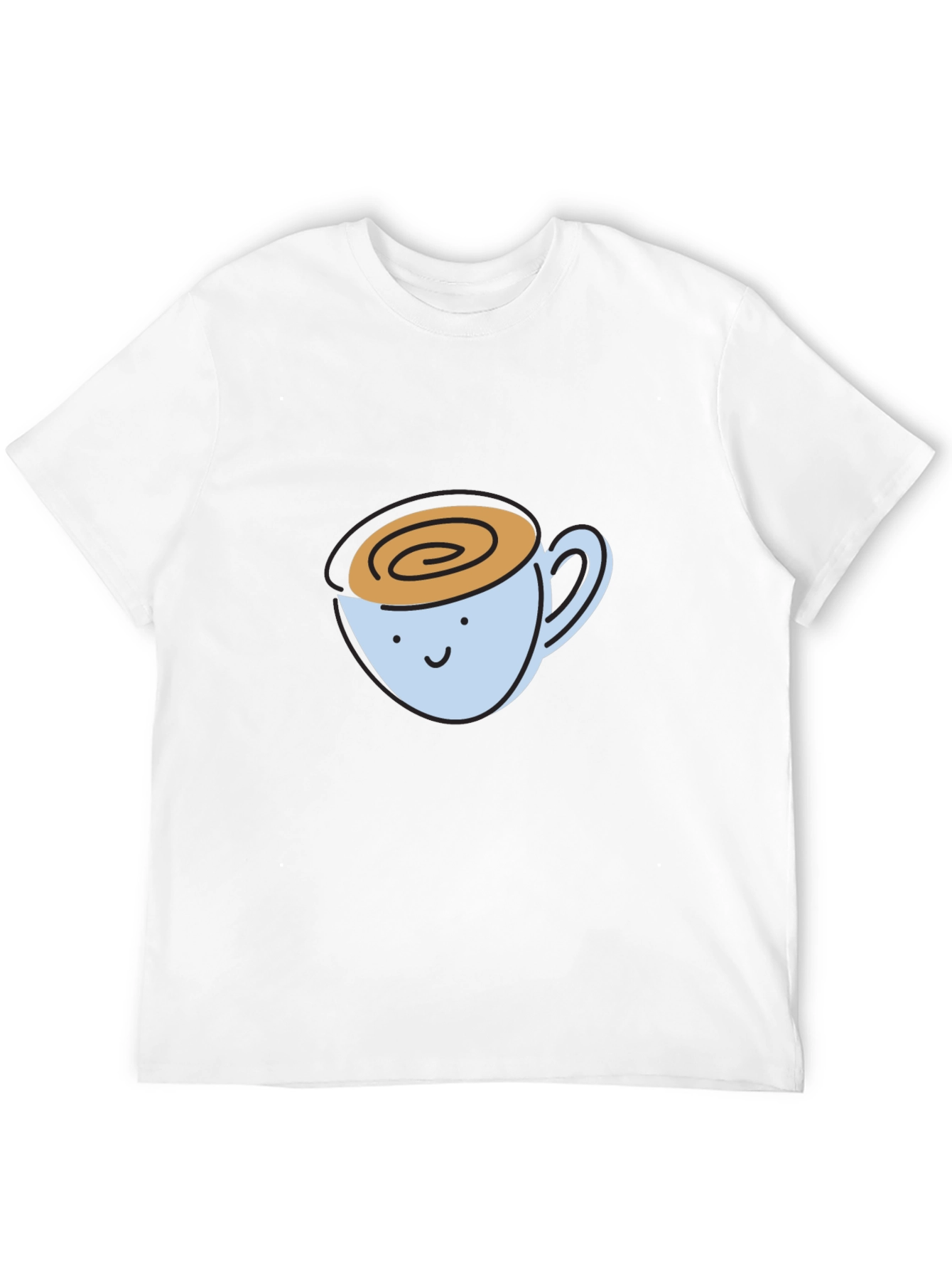 Black Cute Coffee Cup Graphic T-Shirt view 12