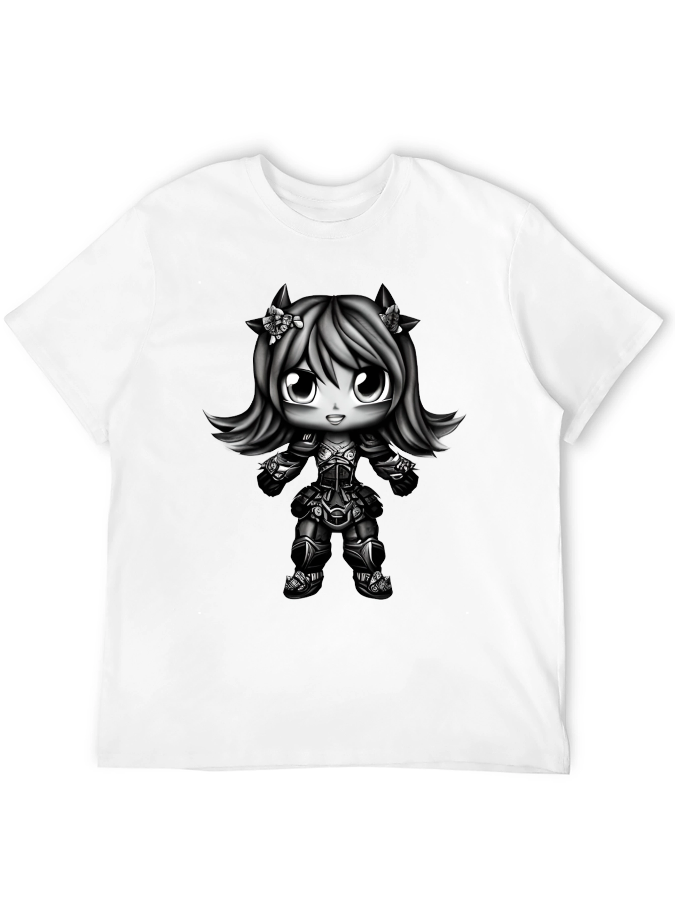 Black Anime Girl Graphic Black T-Shirt view 12