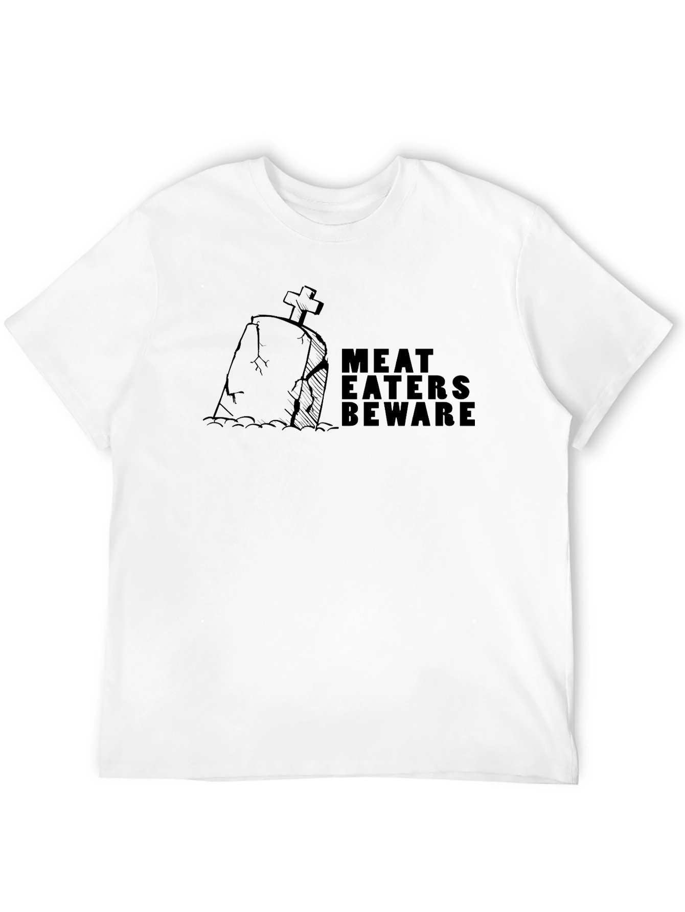 Black Meat Eaters Beware Graphic Tee view 12