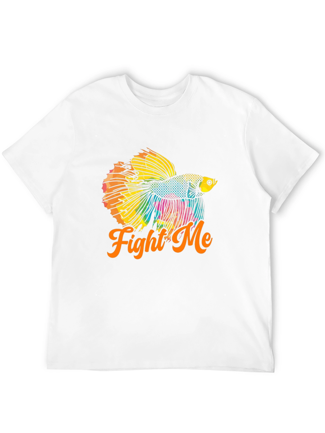 Black Fight Me Betta Fish T-Shirt - Black view 12
