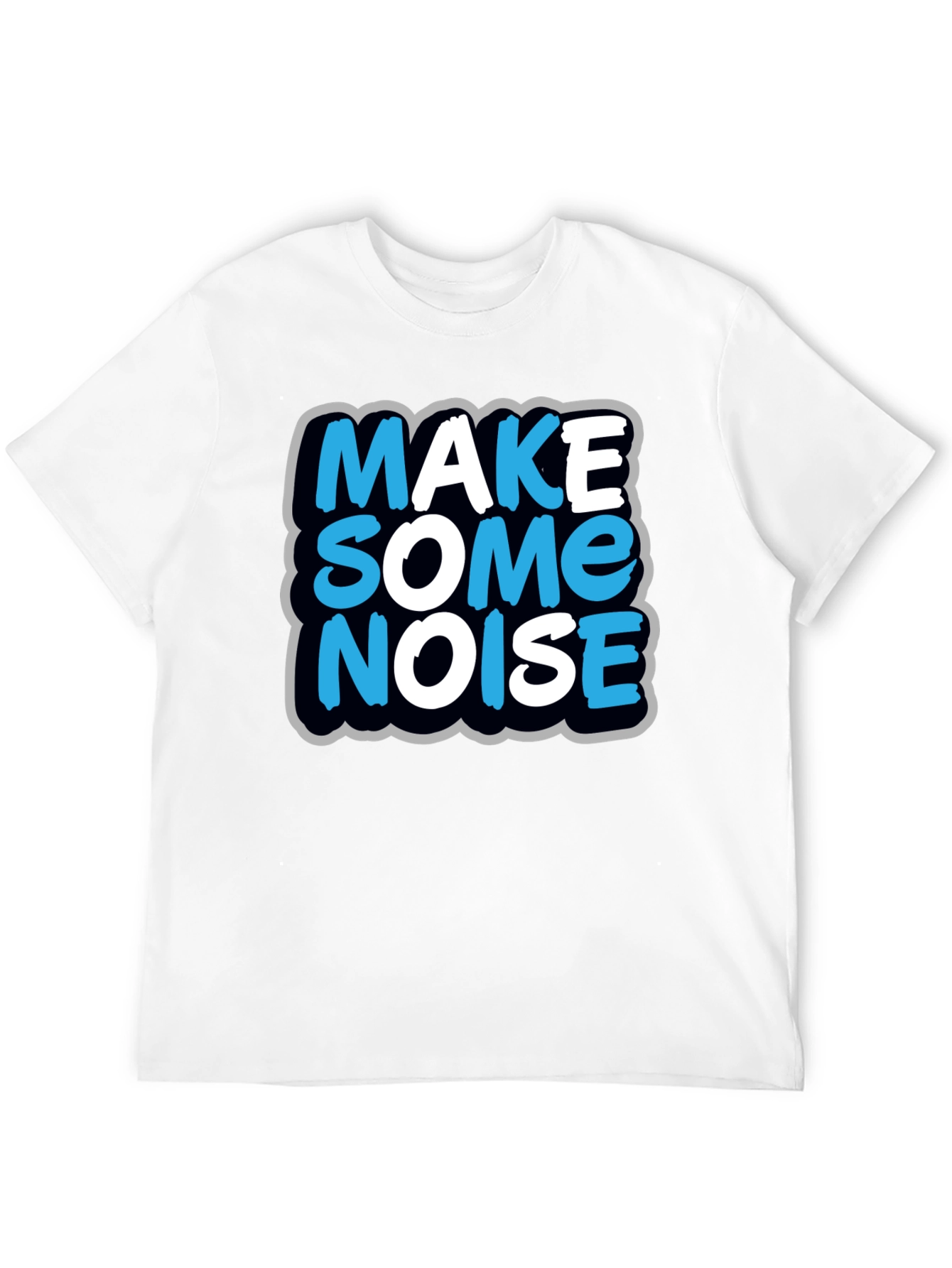 Black Make Some Noise T-Shirt - Black view 12