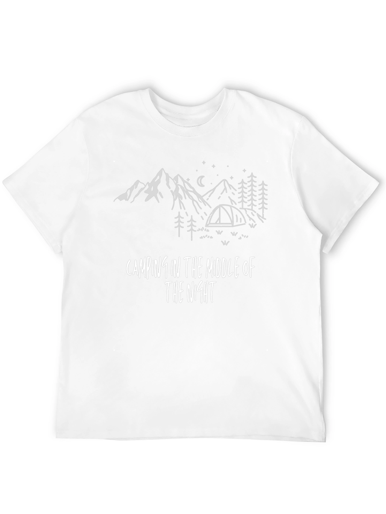 Black Camping in the Night Graphic Tee view 12