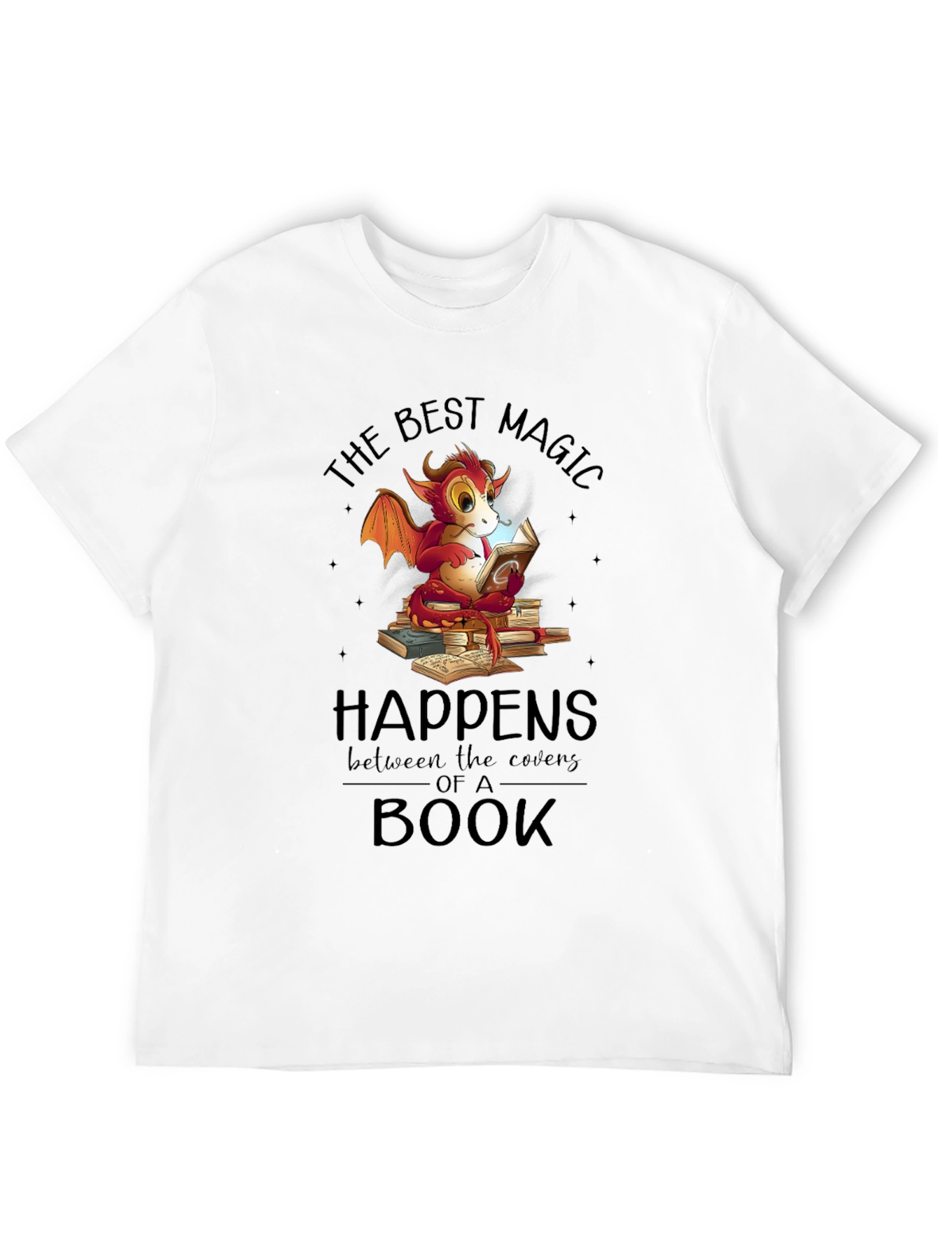 Black Dragon Reading Book T-Shirt view 12