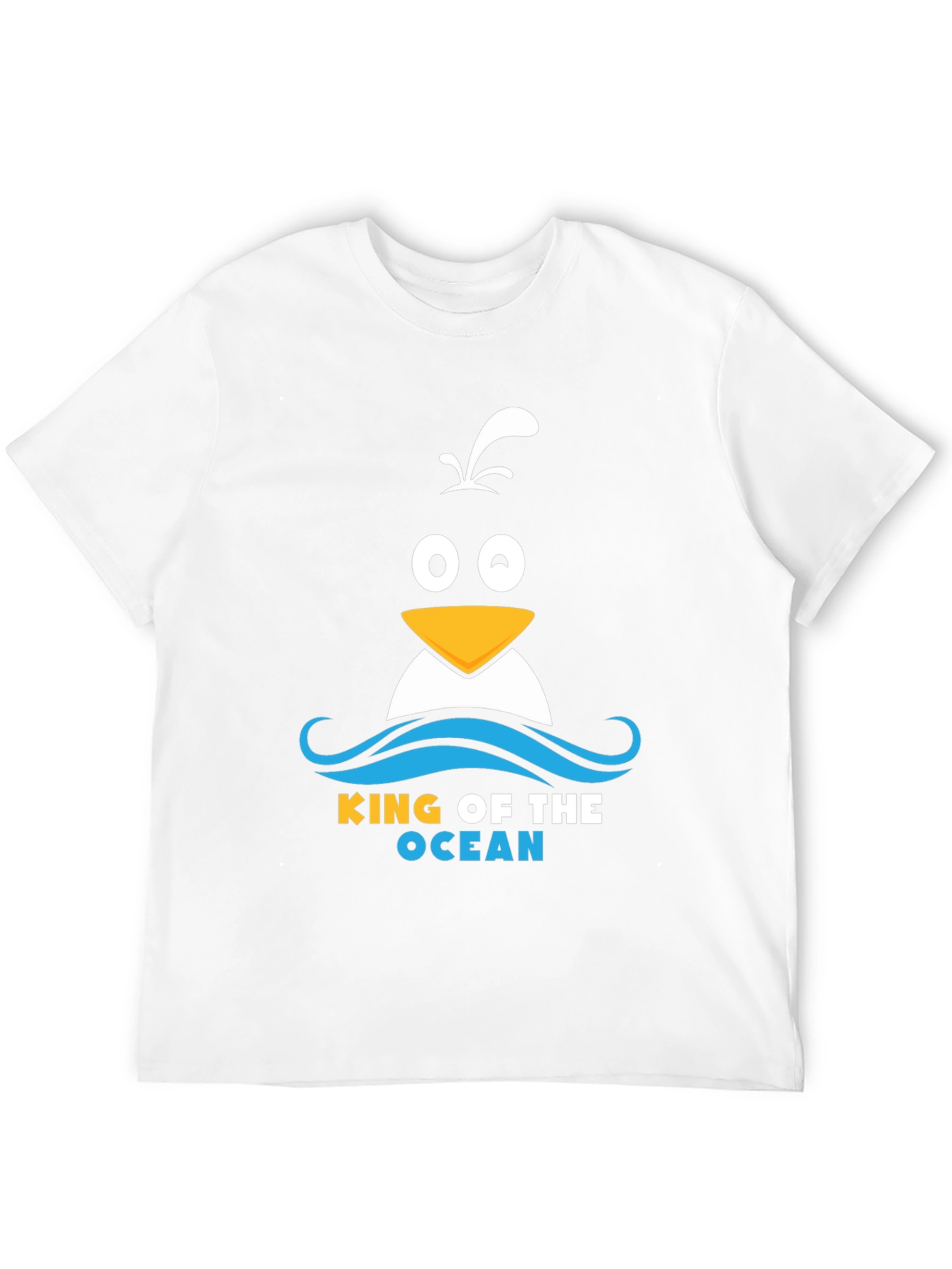 Black King of the Ocean Penguin T-Shirt - Black view 12