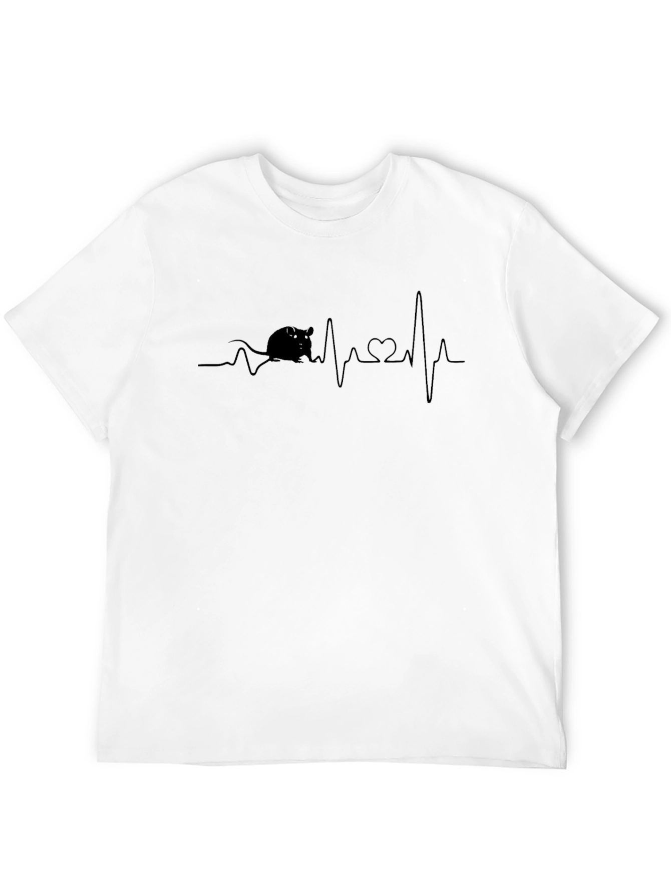 Black Rat Heartbeat T-Shirt - Pet Lover ECG Tee view 12