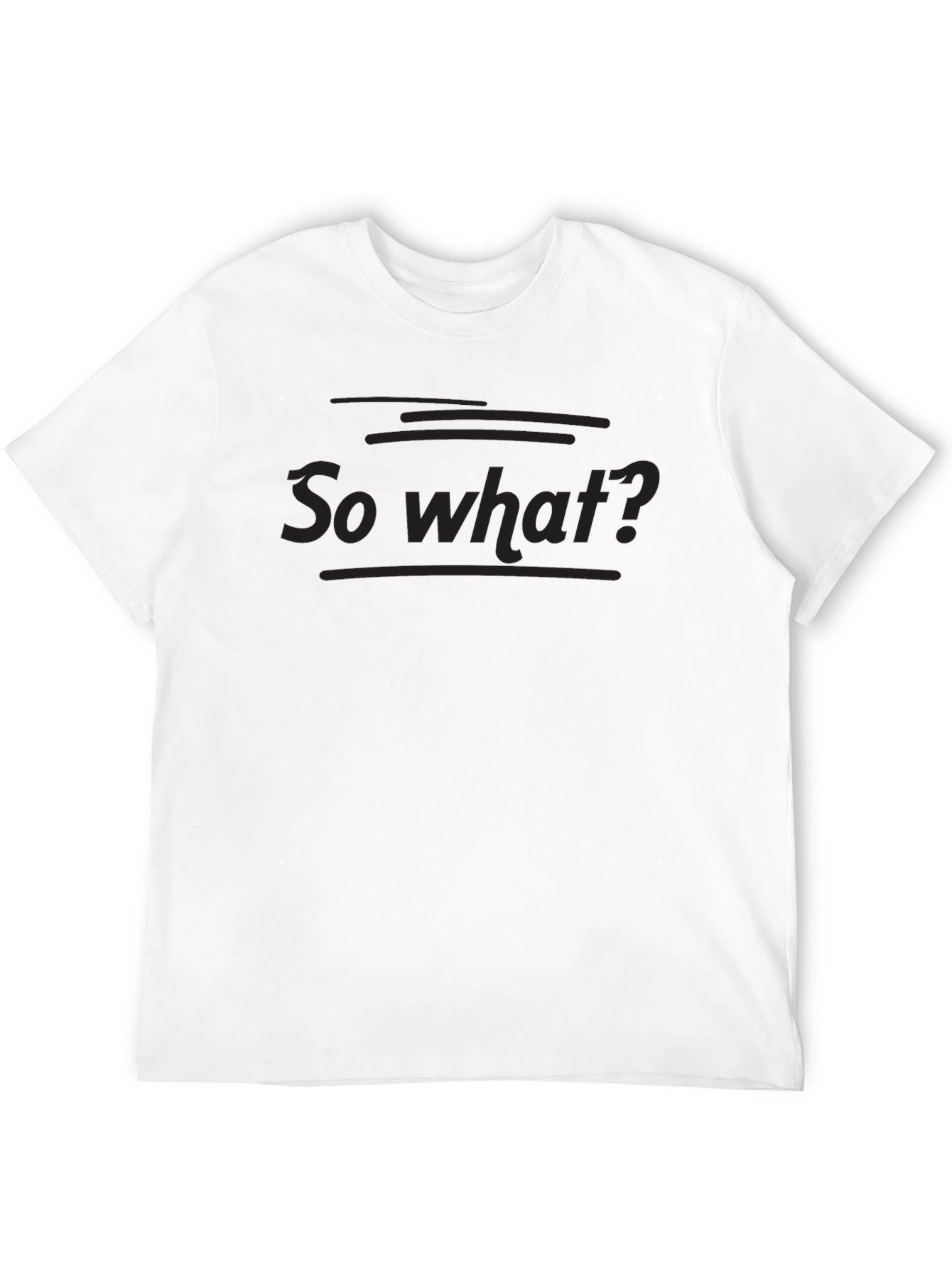 Black So What? Black Graphic Tee - Casual Style view 12