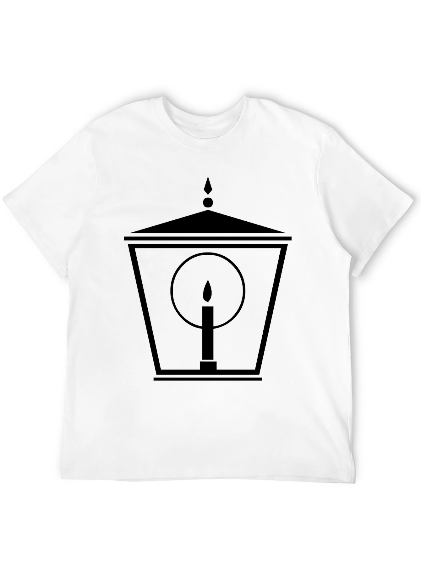 Black Lantern Candle Graphic Tee - Black view 12