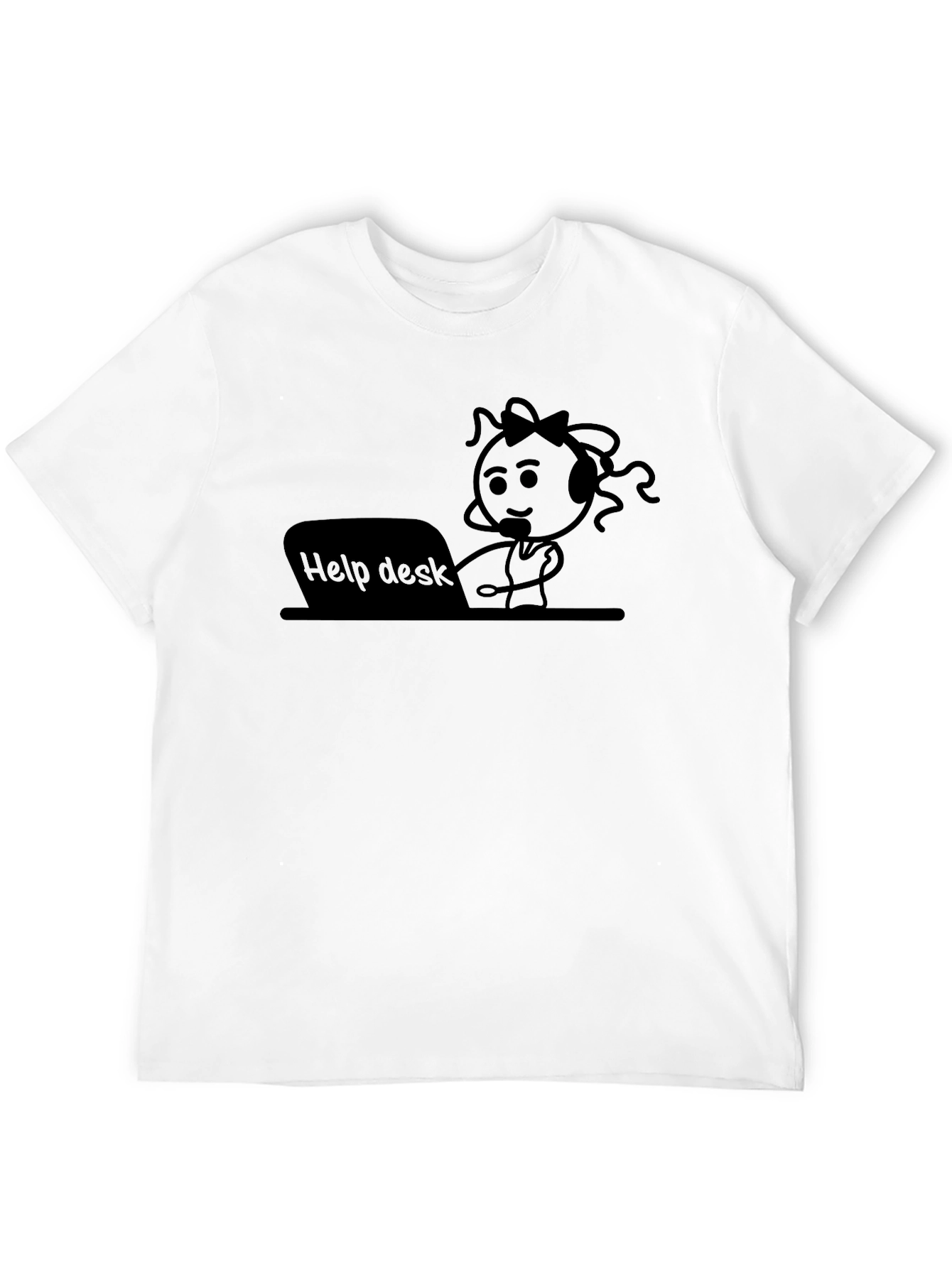 Black Help Desk Graphic Tee view 12