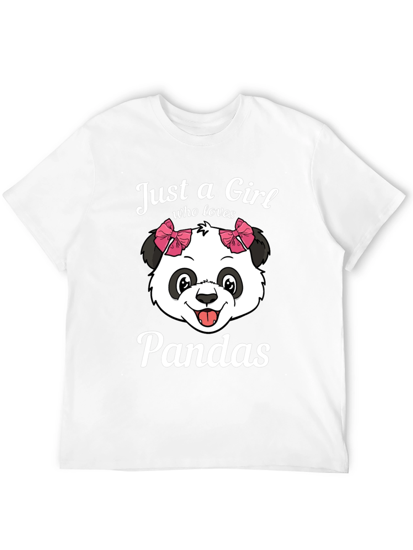 Black Just a Girl Who Loves Pandas T-Shirt view 12