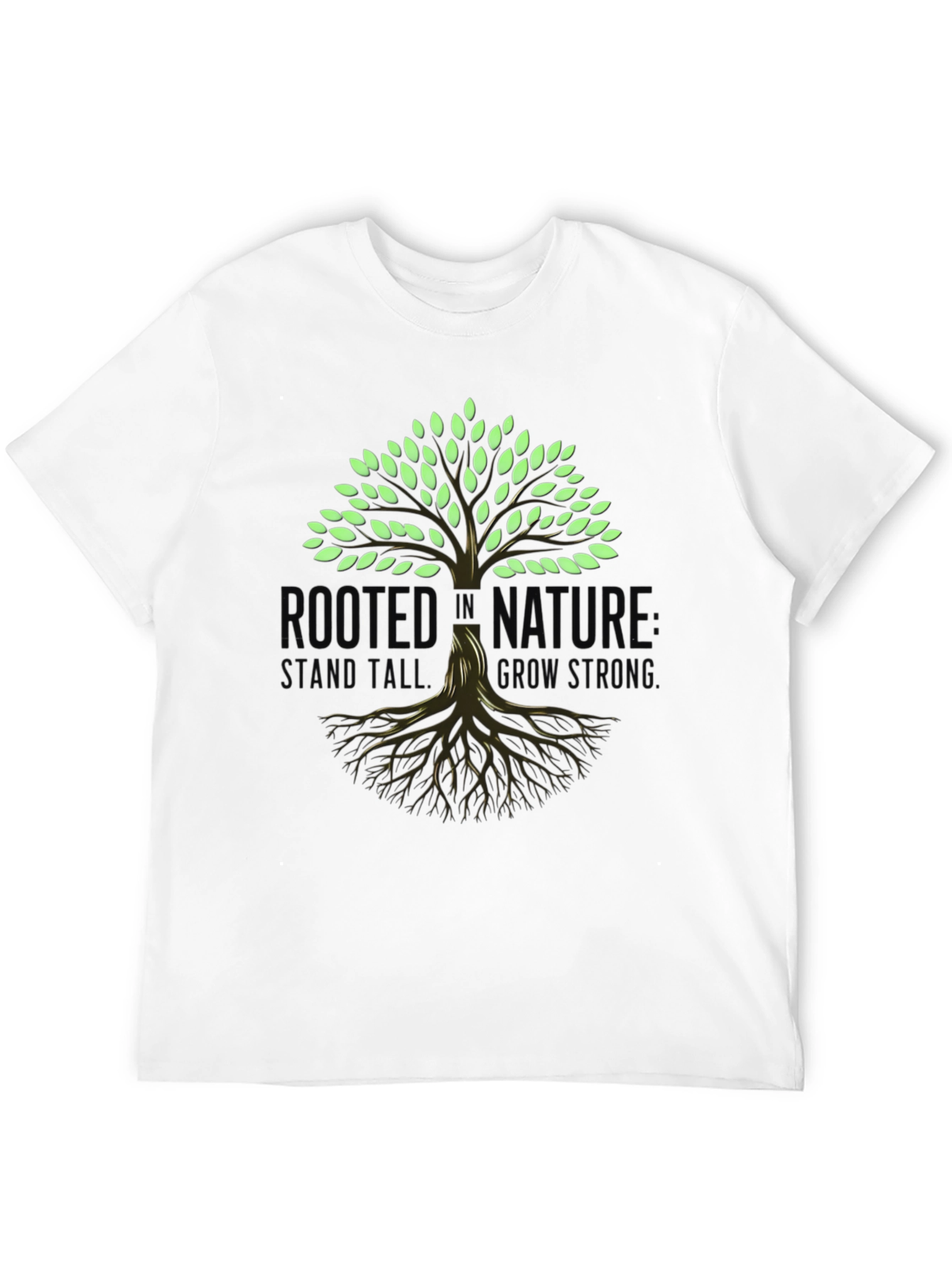 Black Rooted in Nature Graphic T-Shirt - Stay Strong view 12