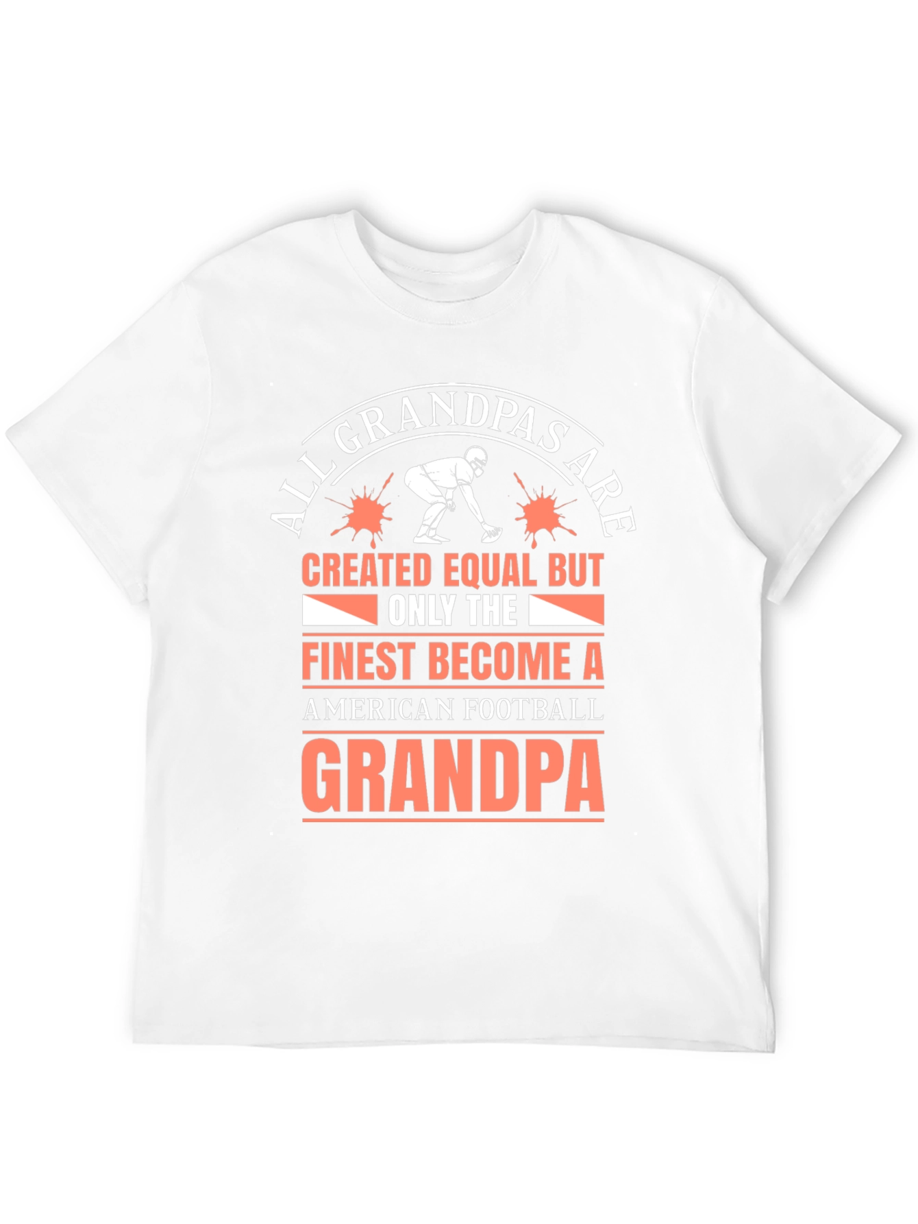 Black Football Grandpa T-Shirt - Finest Grandpas Tee view 12