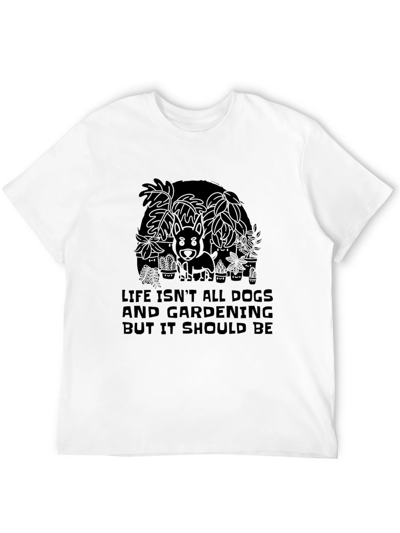 Black Dogs and Gardening T-Shirt view 12