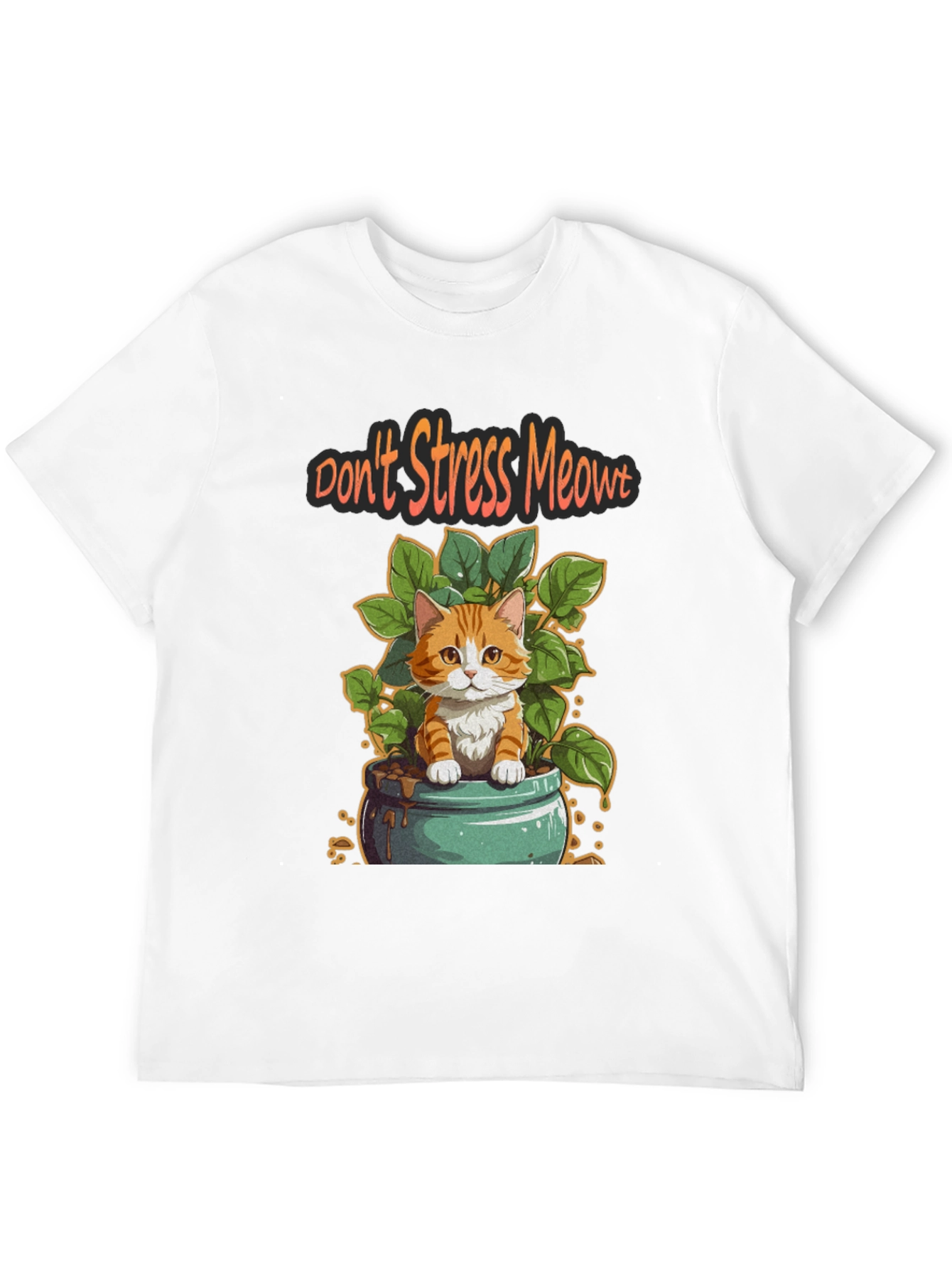 Black Don't Stress Meowt T-Shirt view 12
