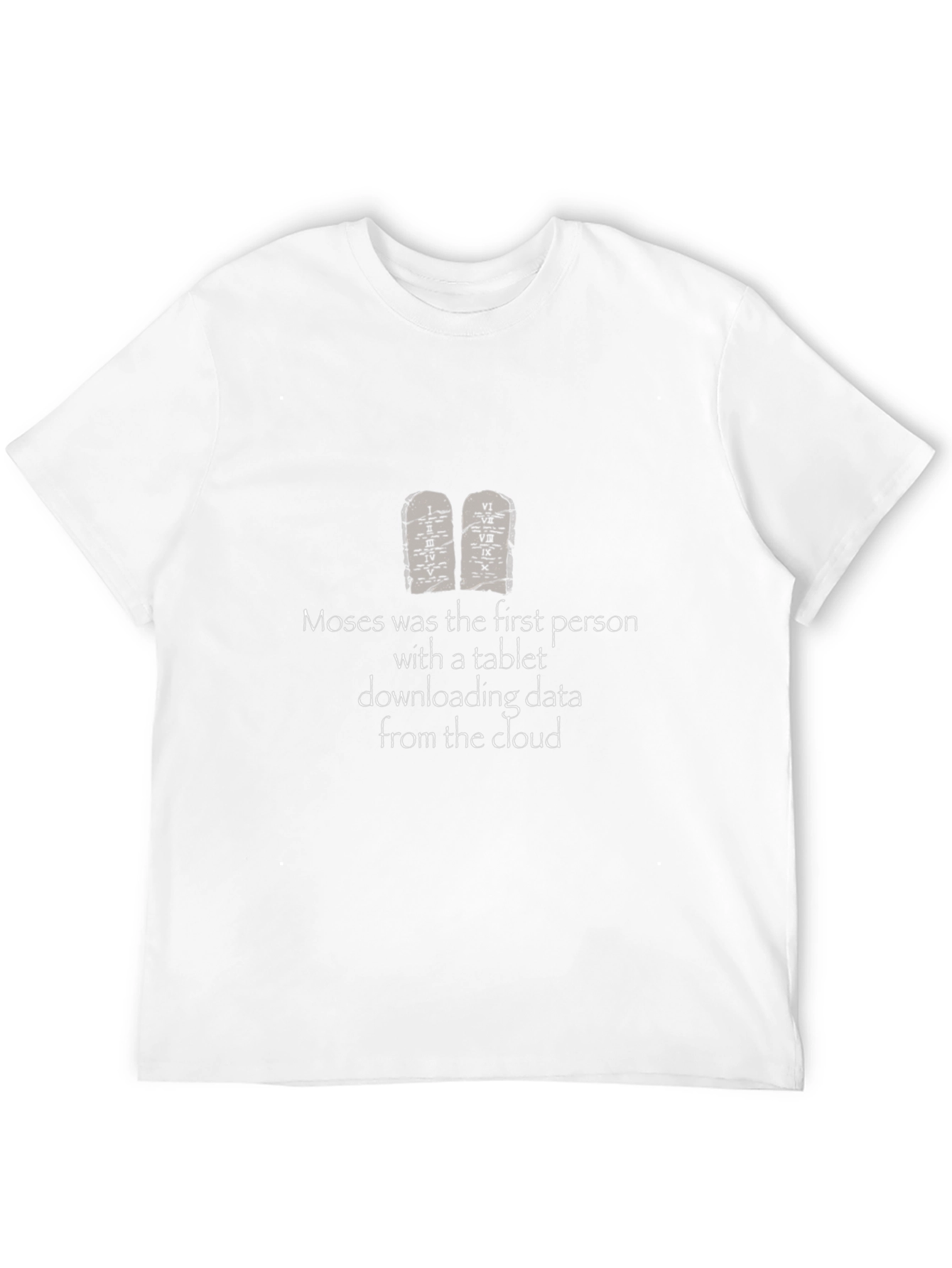Black Moses Tablet Cloud Funny T-Shirt view 12