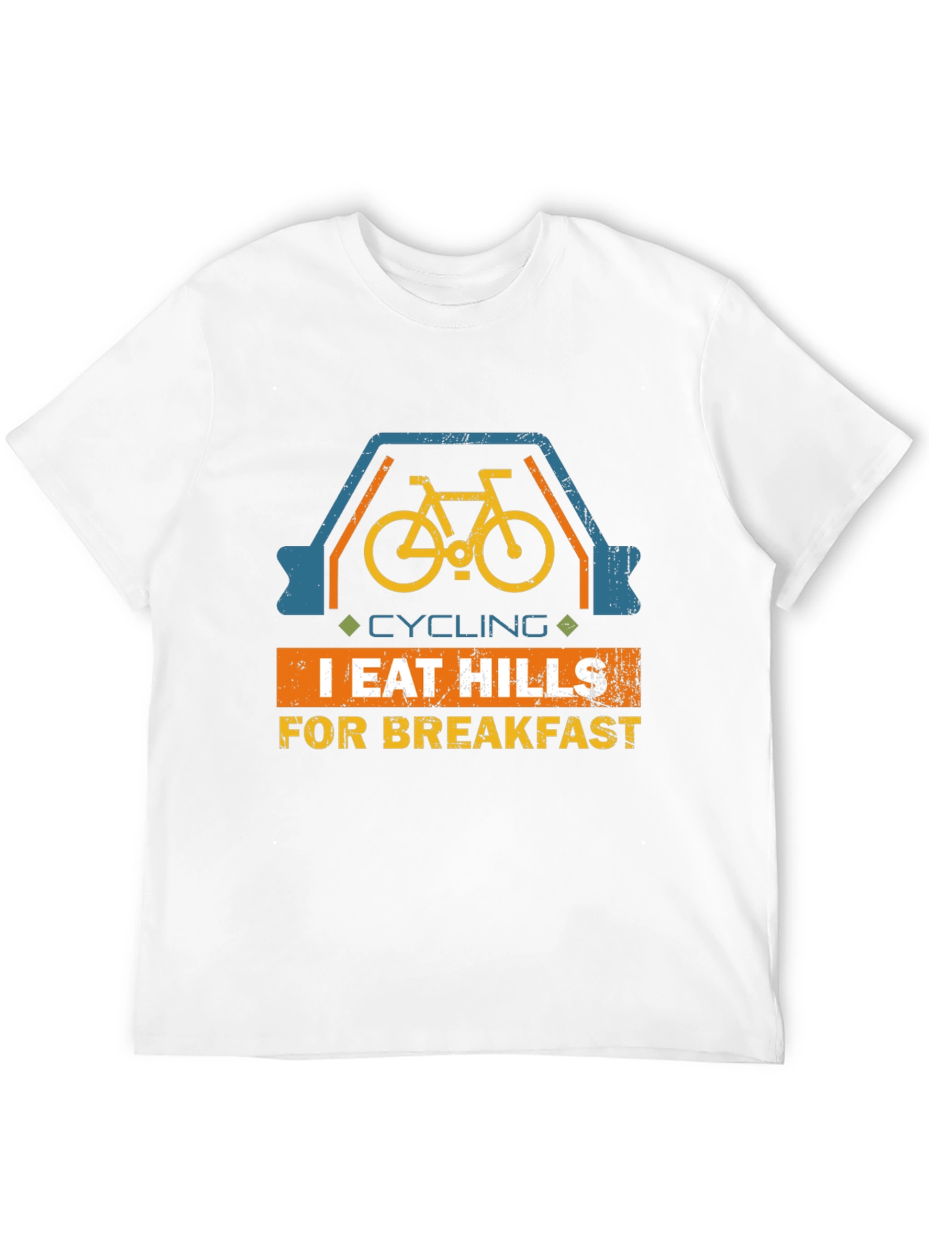 Black Cycling I Eat Hills For Breakfast Graphic Tee view 12