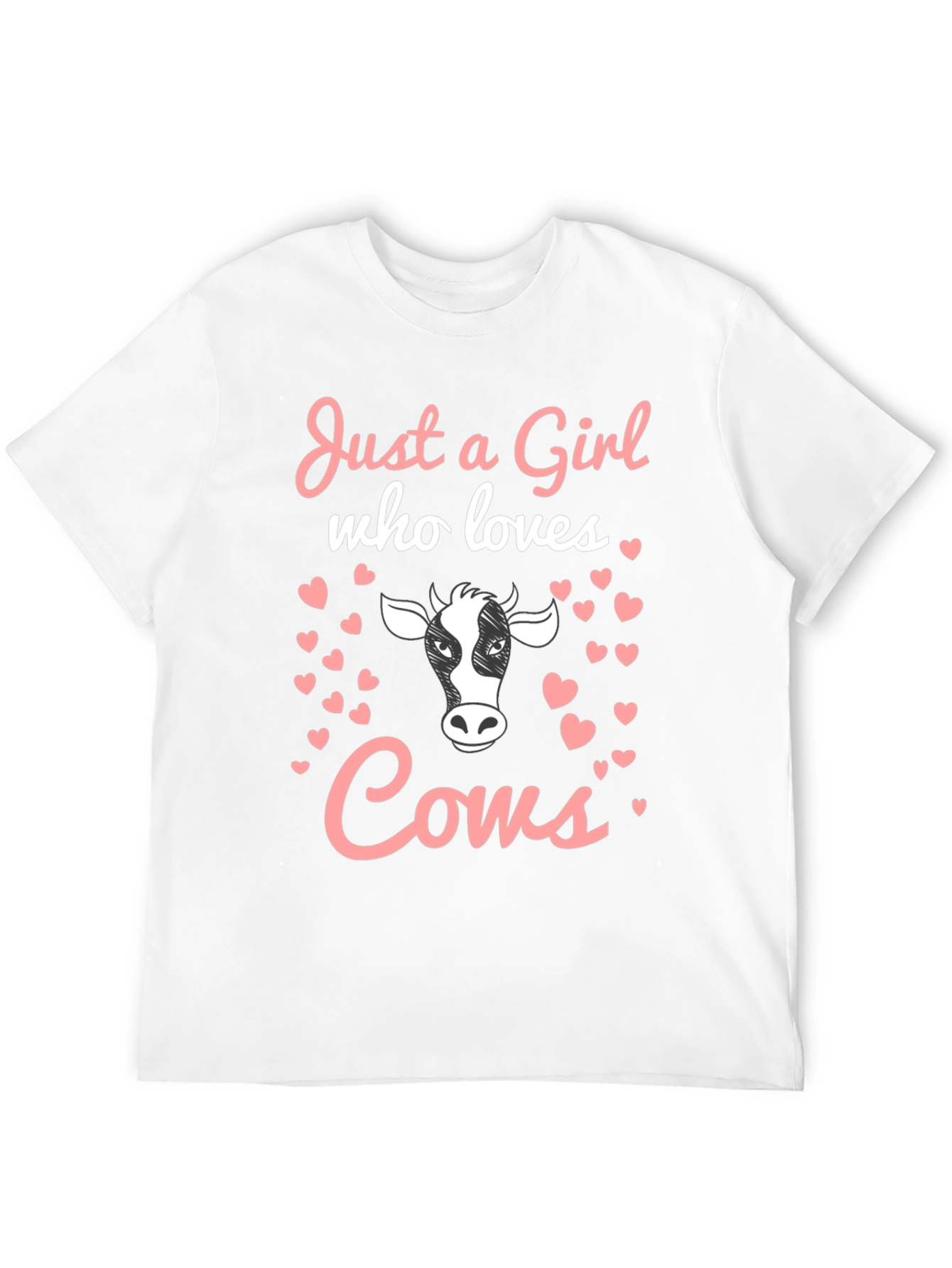 Black Just a Girl Who Loves Cows Graphic Tee view 12