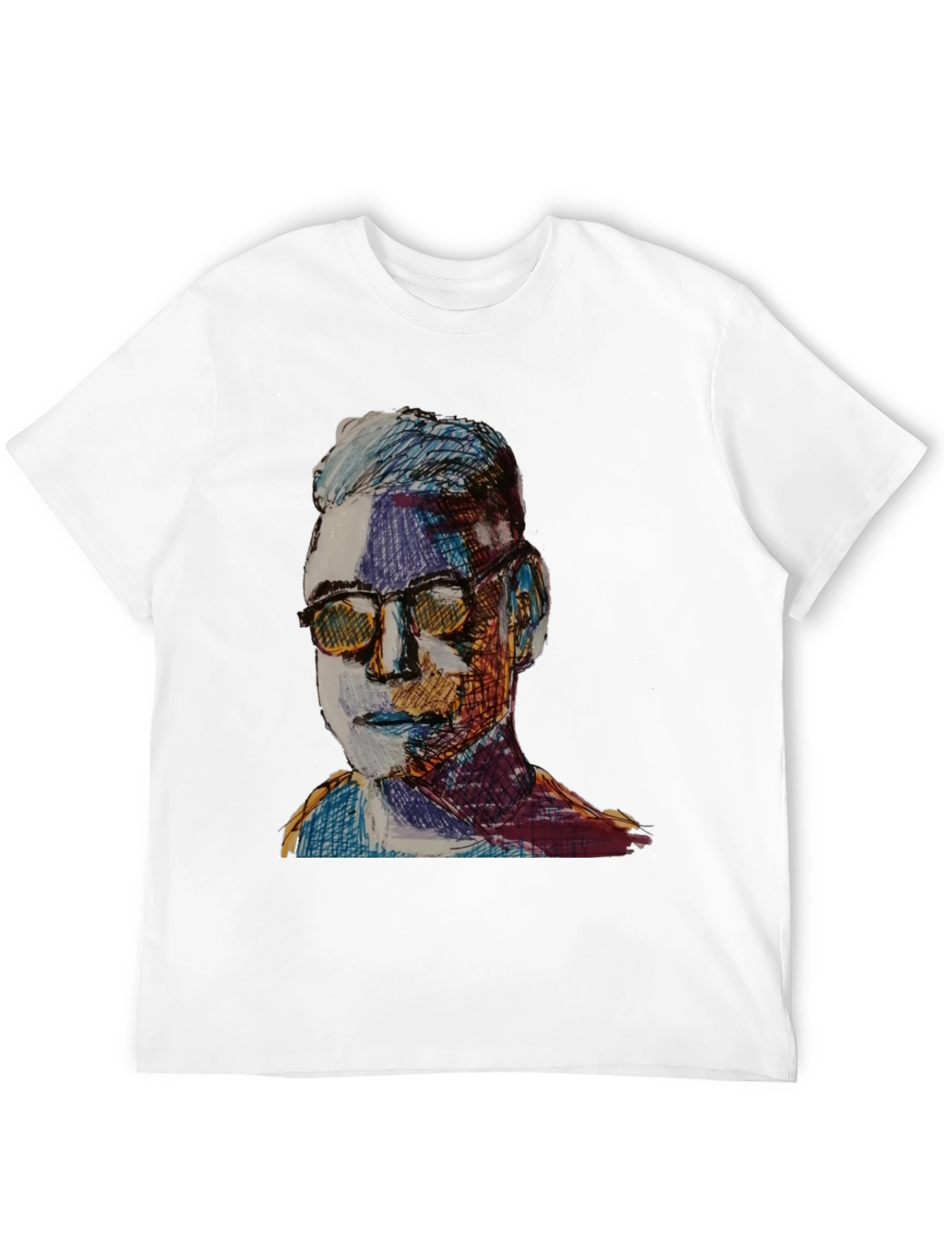Black Artistic Portrait Graphic Tee - Black view 12