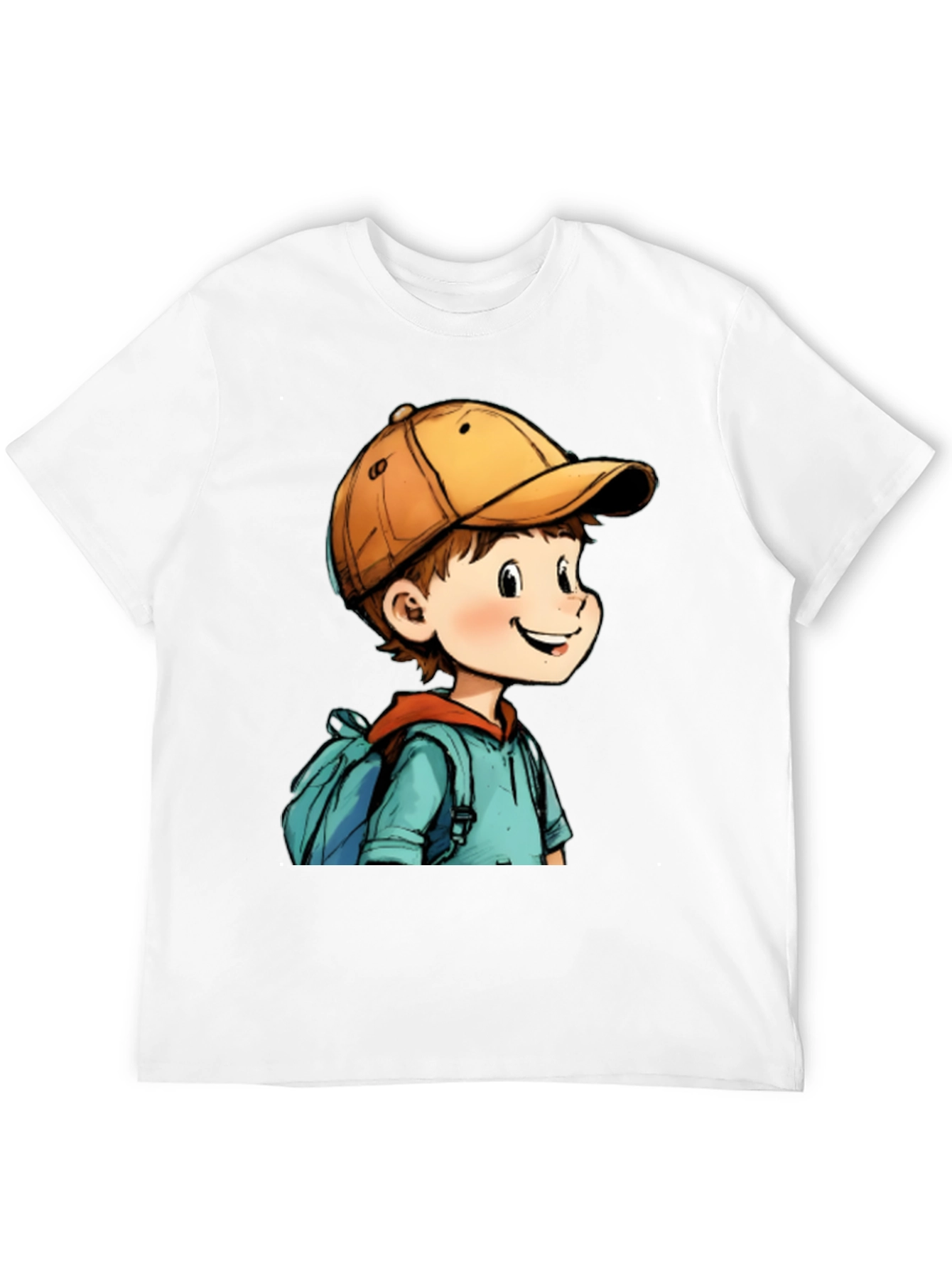 Black Cartoon Boy Black T-Shirt: Fun Graphic Tee for Everyday Wear view 12