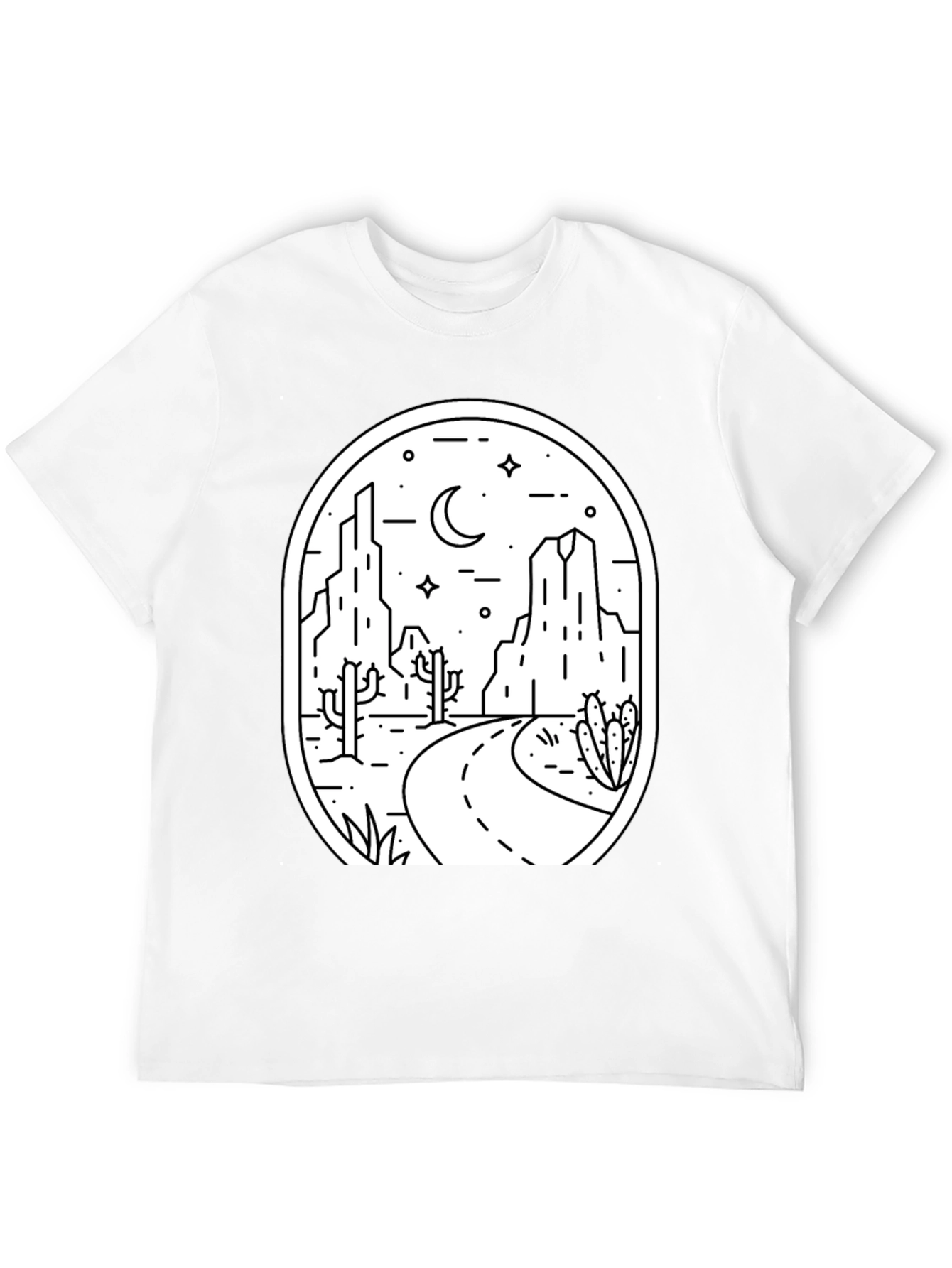 Black Desert Landscape Graphic Tee - Black view 12