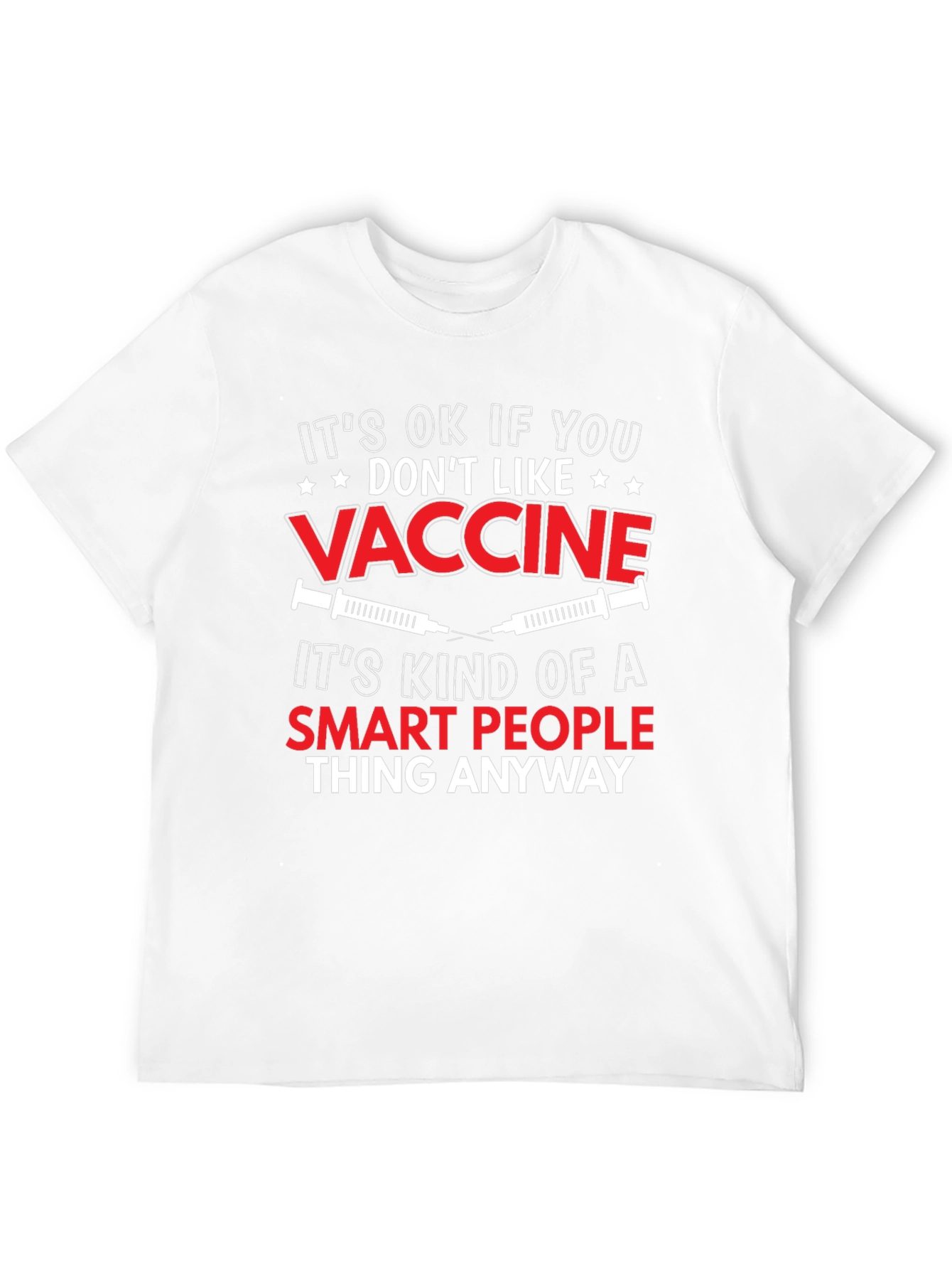 Black Funny Vaccine T-Shirt: Smart People Thing view 12