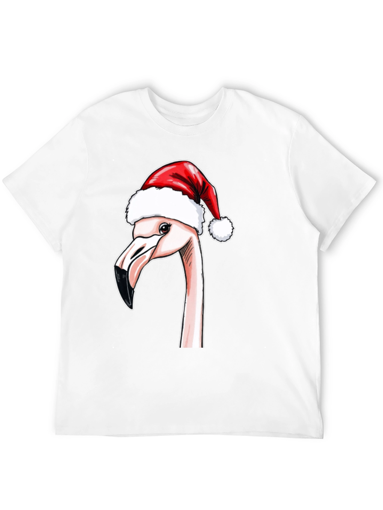 Black Festive Flamingo T-Shirt - Holiday Cheer view 12