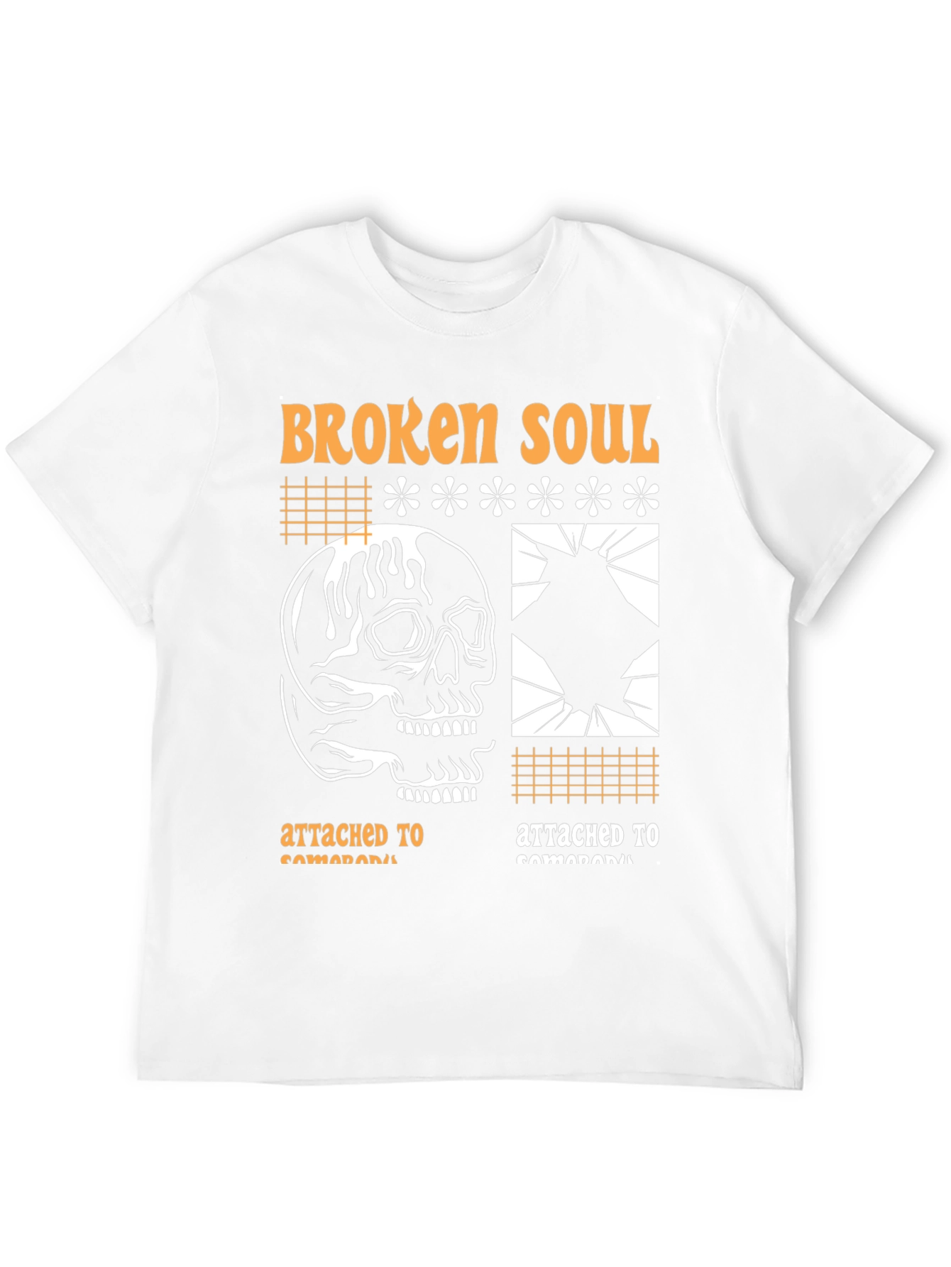 Black Broken Soul Graphic Print T-Shirt view 12