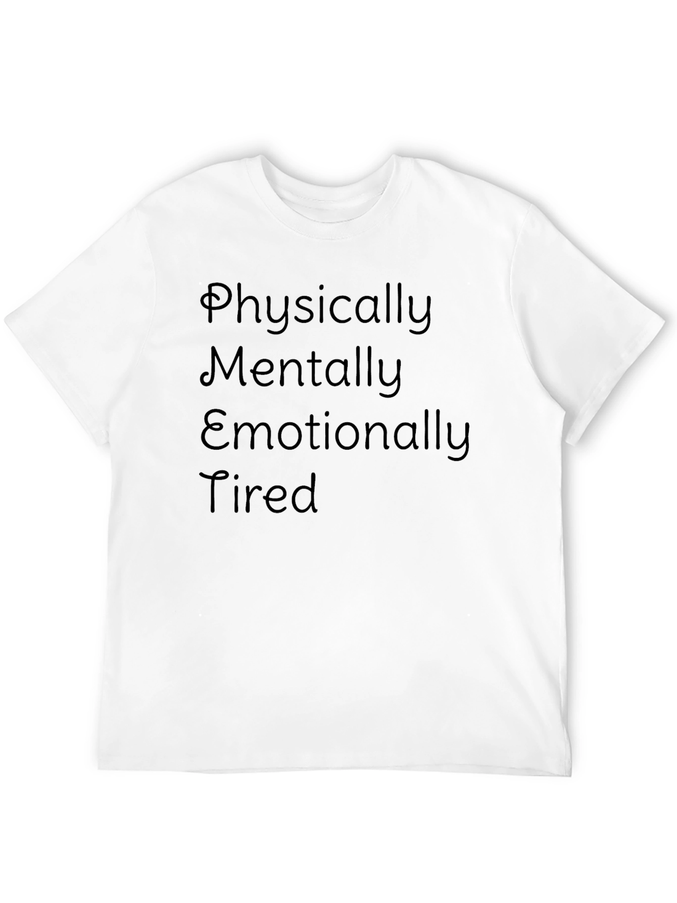 Black Emotionally Tired Tee - Comfortable & Stylish view 12