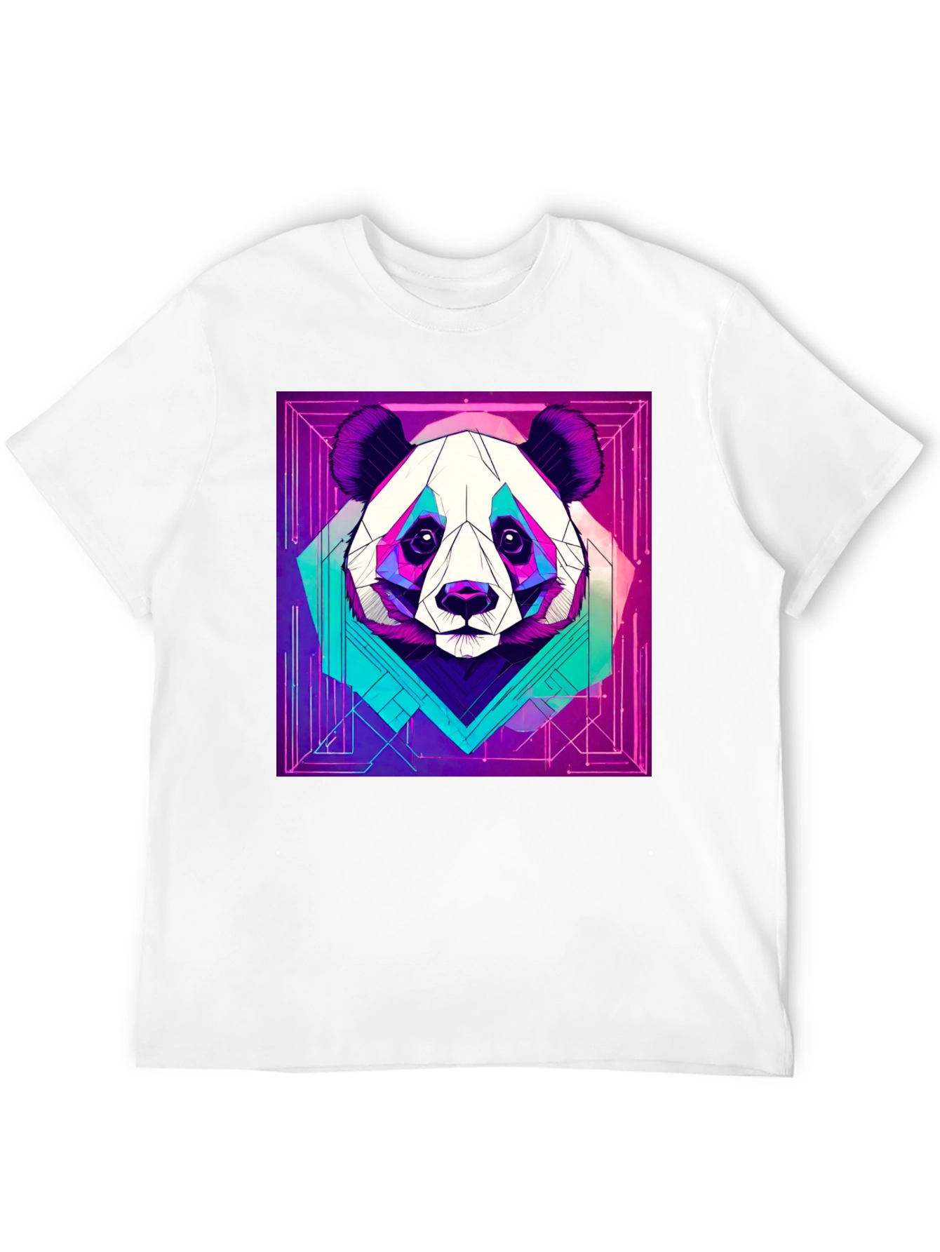 Black Cyberpunk Panda Graphic Tee - Cool Animal Design view 12