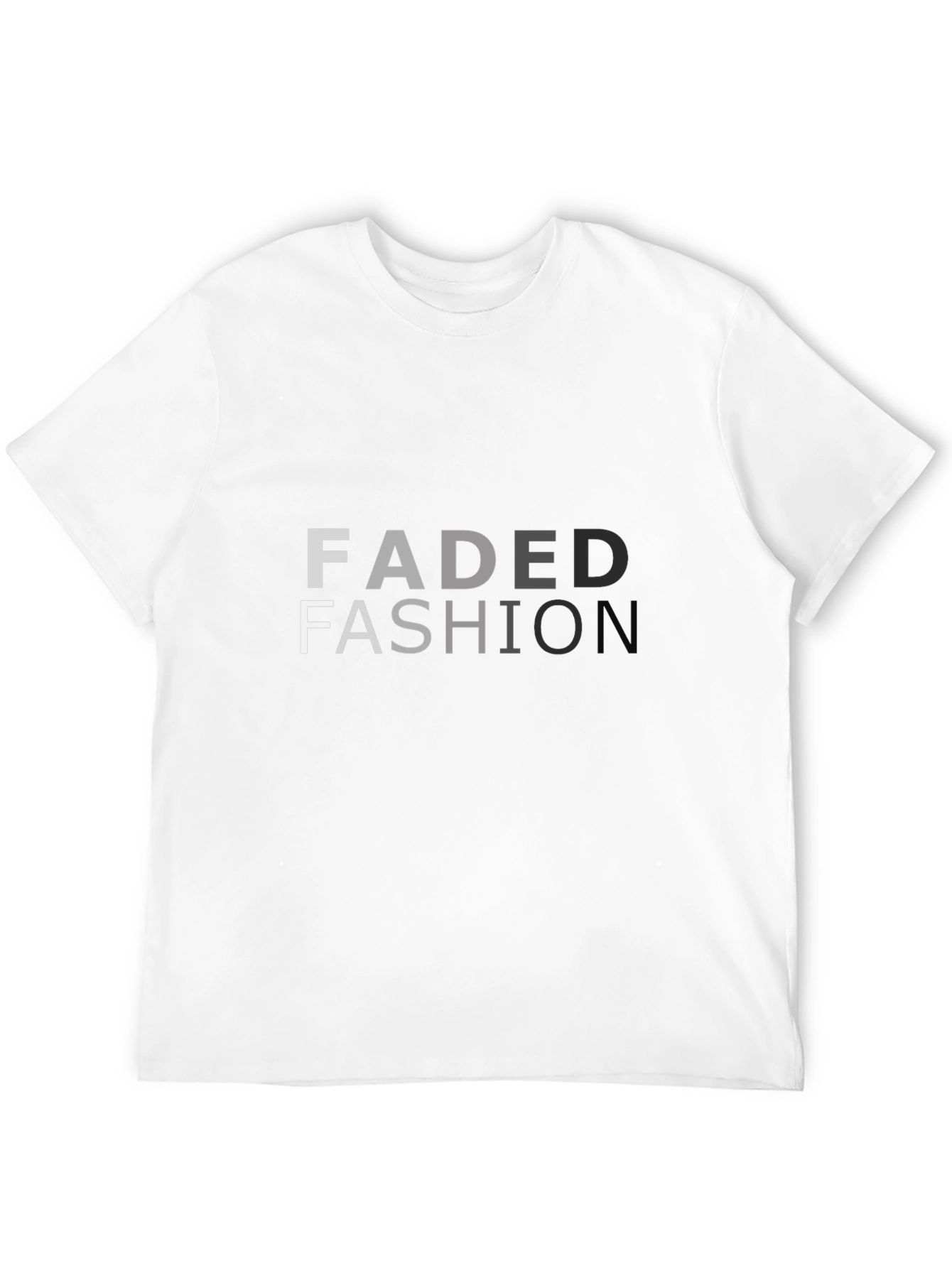 Black Faded Fashion Graphic Print Black T-Shirt view 12