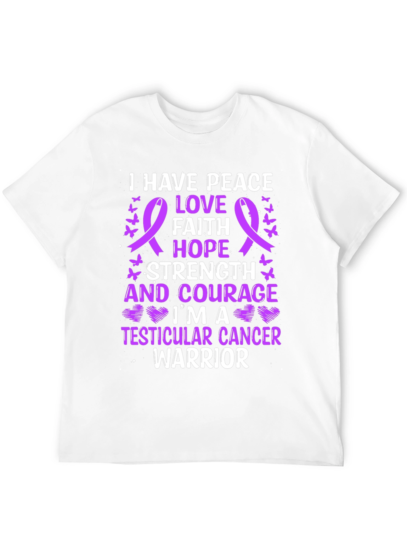 Black Testicular Cancer Warrior Graphic Tee view 12
