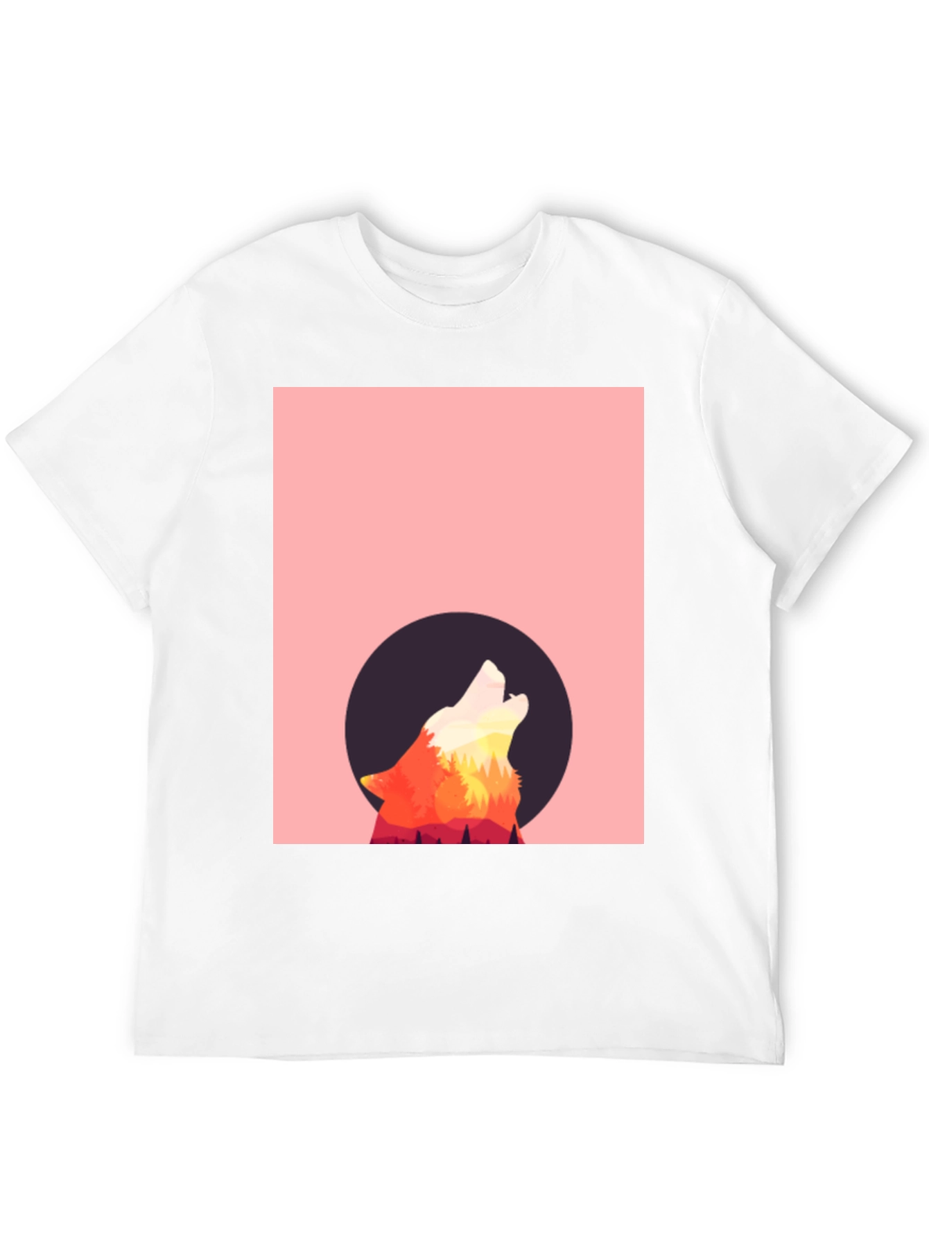 Black Wolf Moon Graphic Tee - Stylish Black T-Shirt view 12