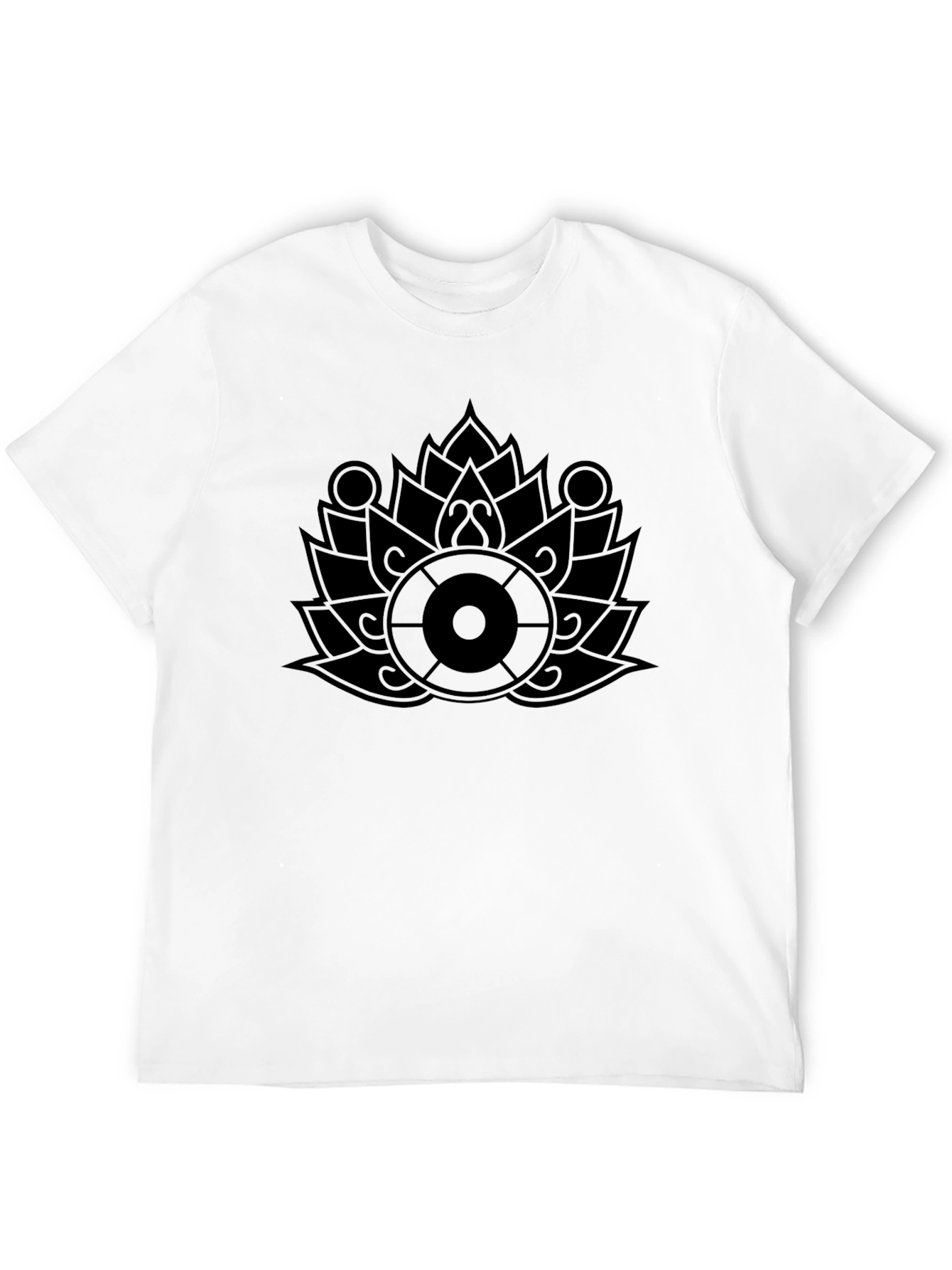 Black Lotus Wheel Graphic Black T-Shirt view 12