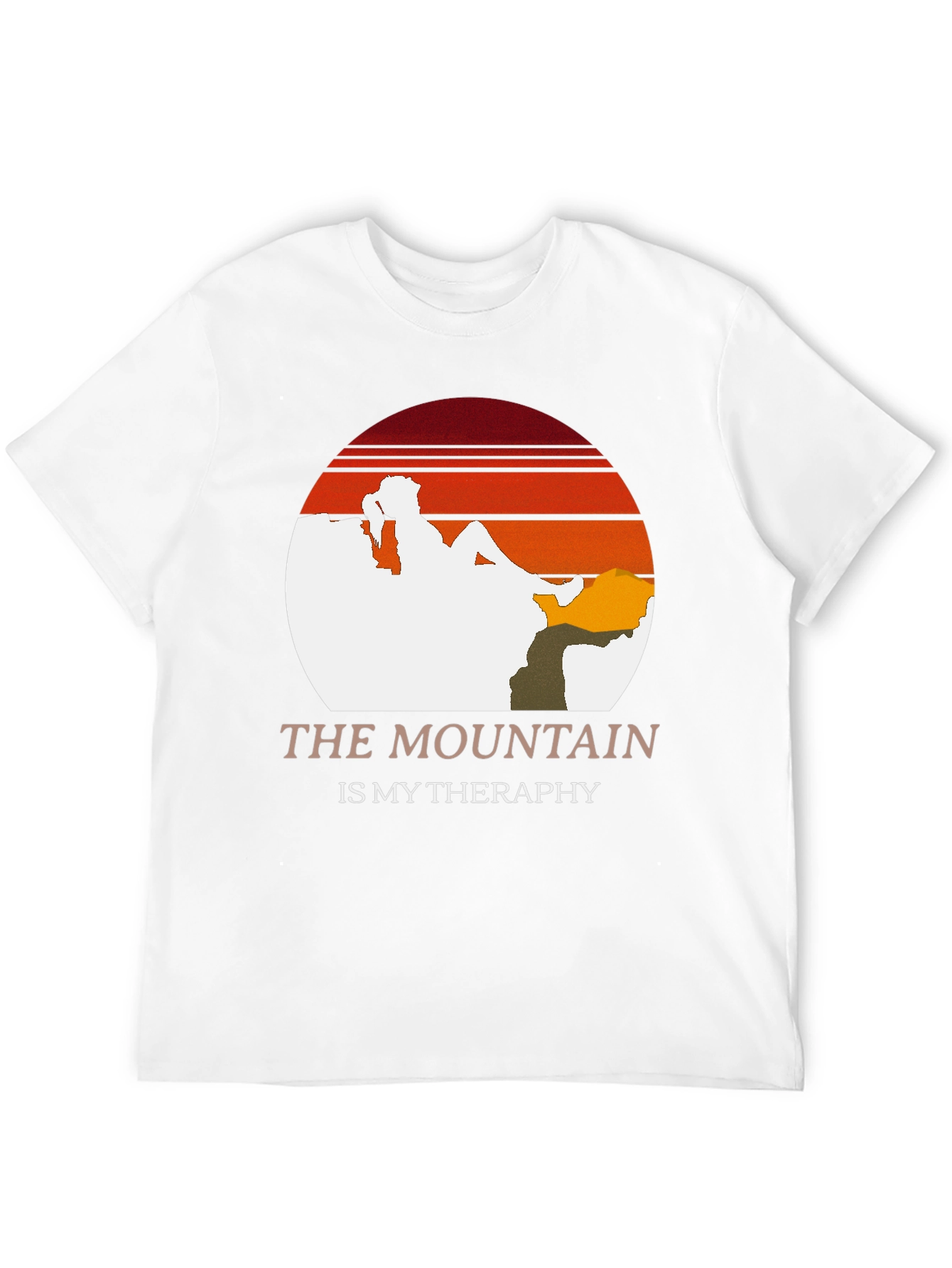 Black The Mountain is My Therapy Tee view 12