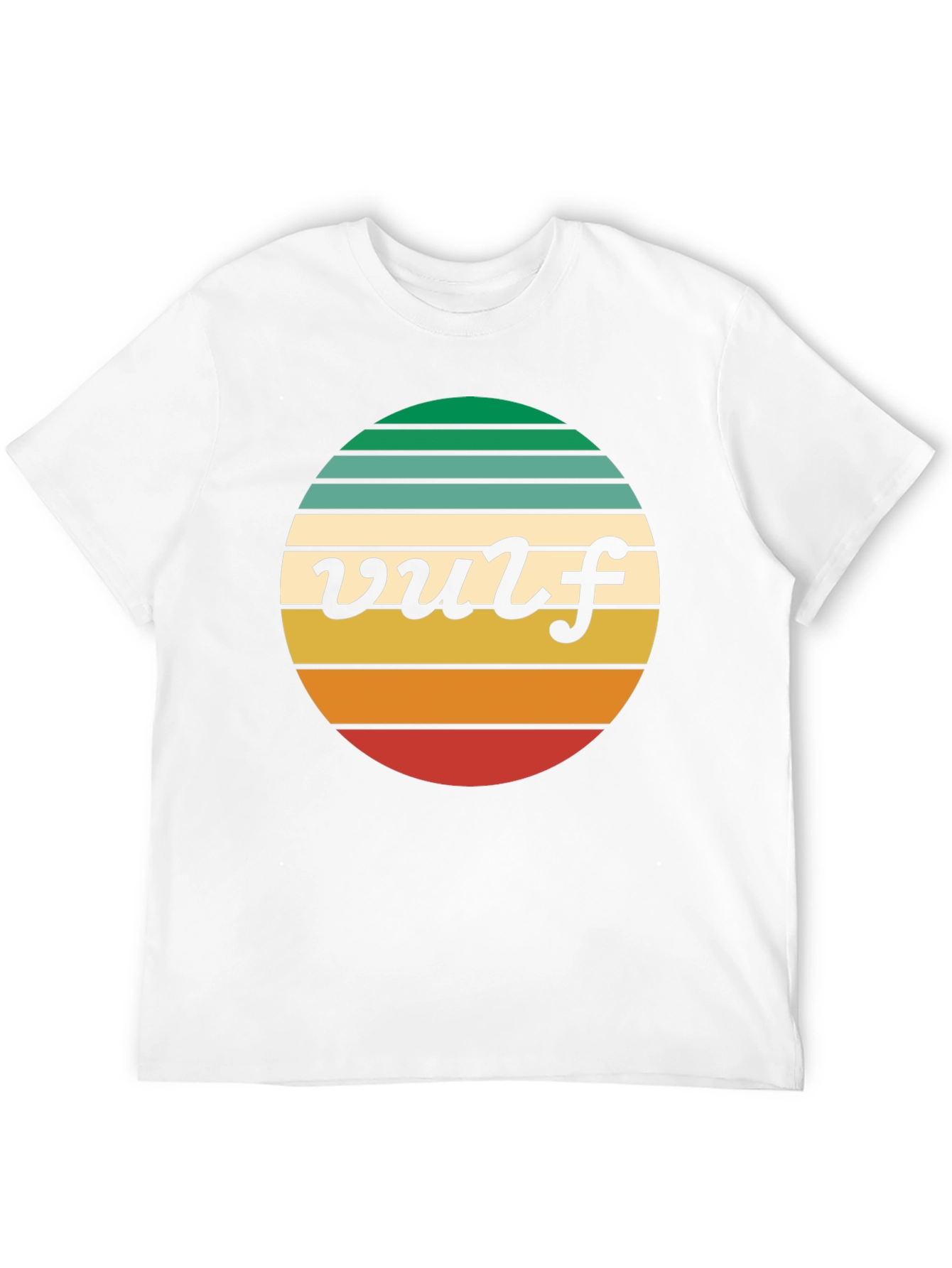 Black Retro Vulf Tee - Striped Circle Graphic view 12